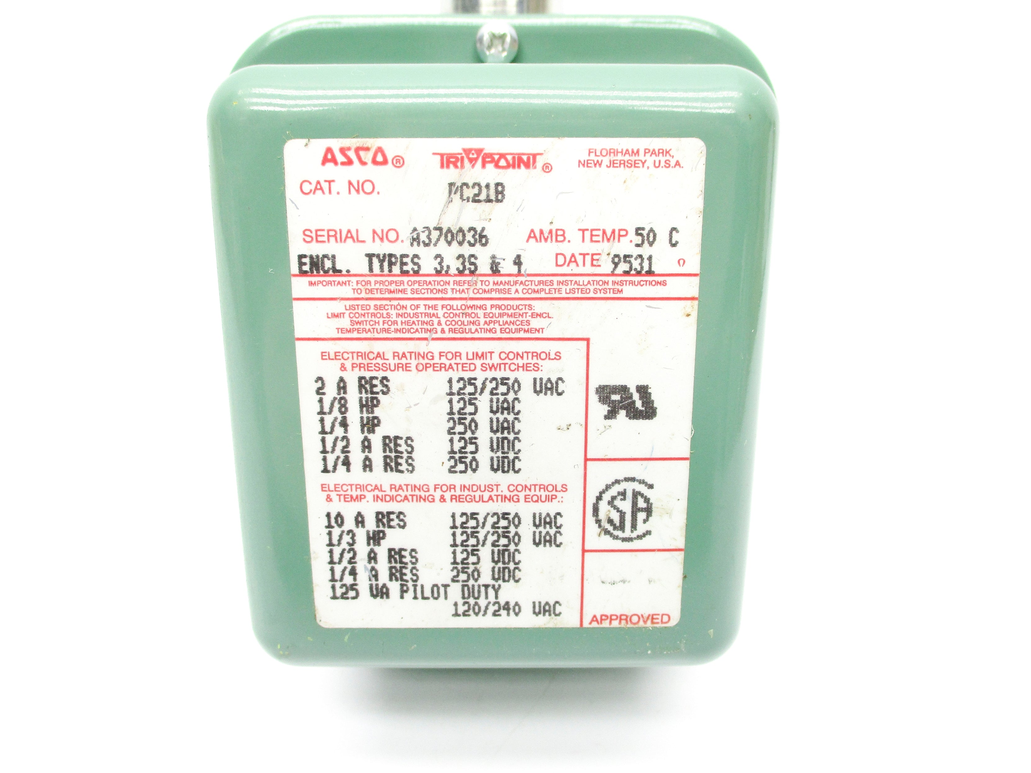 ASCO PC21B NSNP