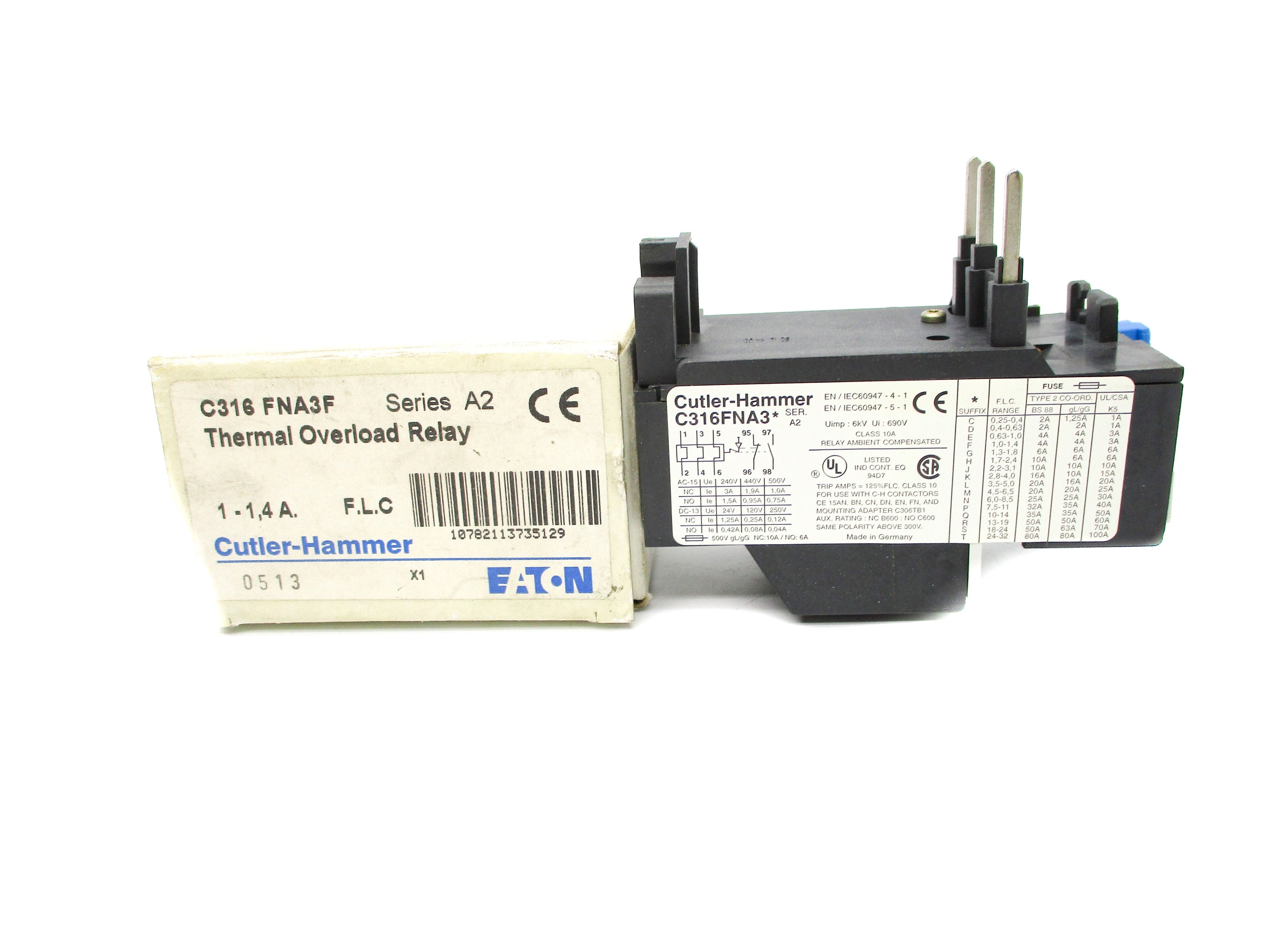 CUTLER HAMMER C316FNA3F SER. A2 1-1.4A NSMP