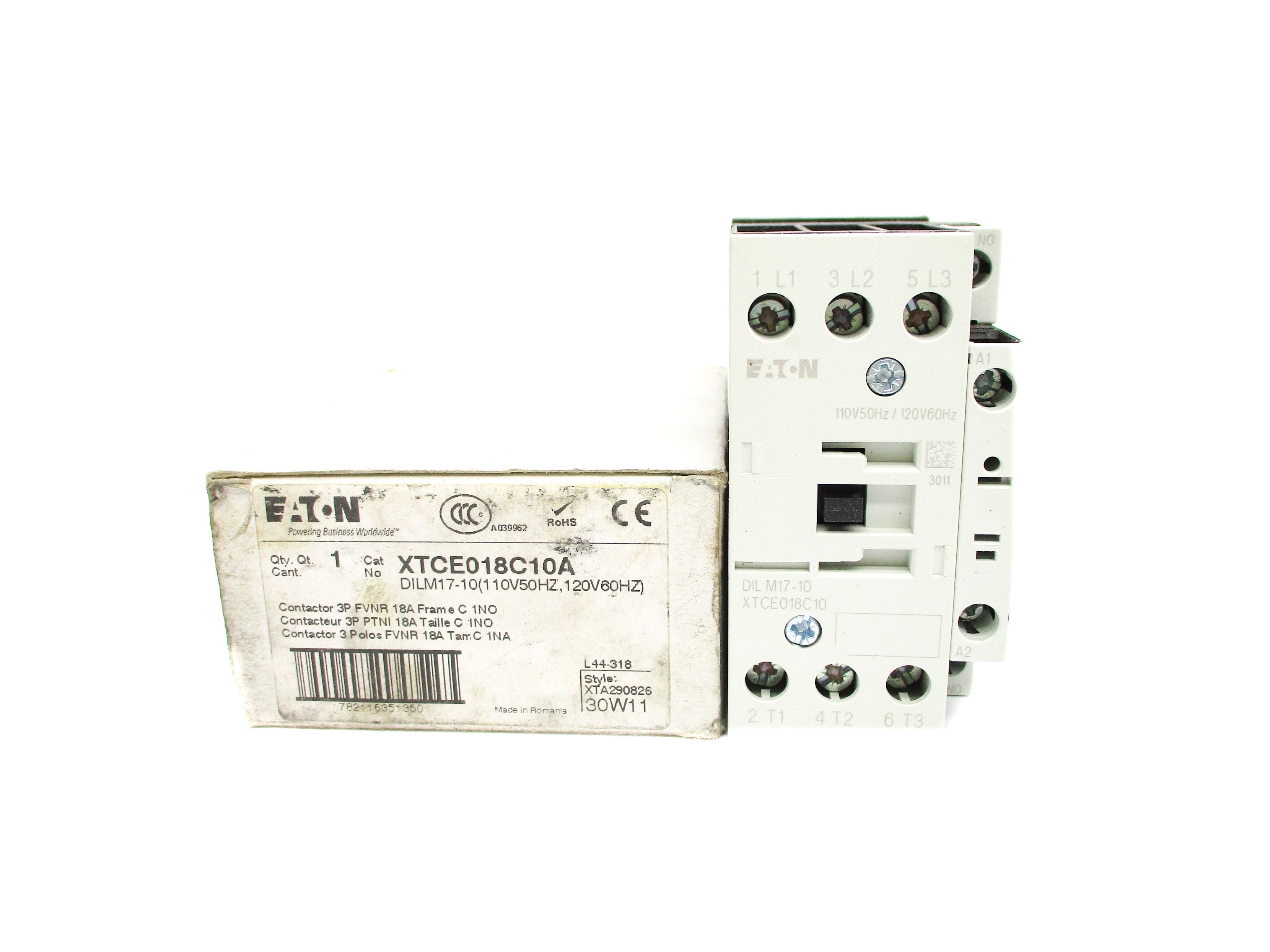 EATON XTCE018C10A DILM17-10 110/120V NSMP