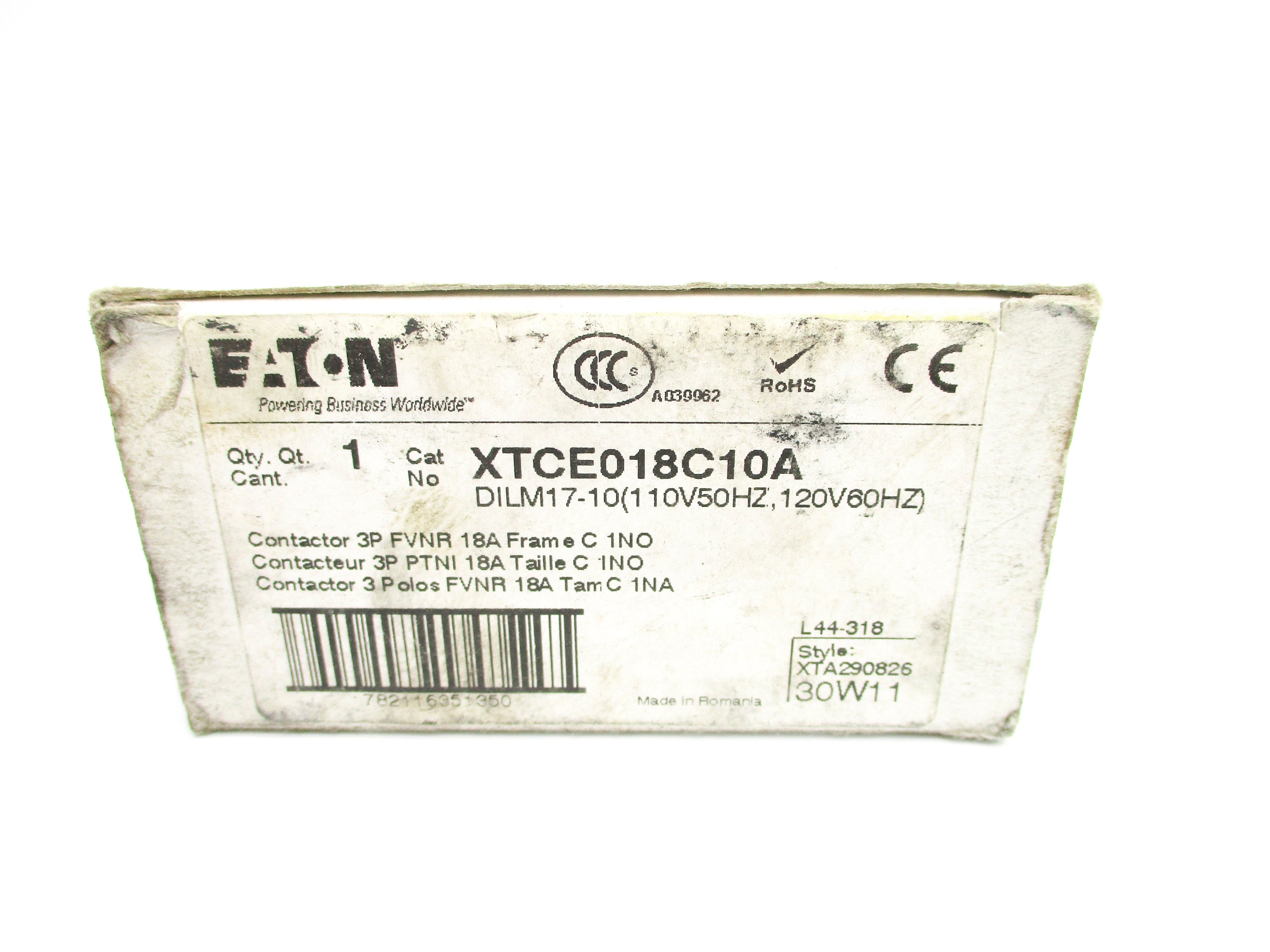 EATON XTCE018C10A DILM17-10 110/120V NSMP