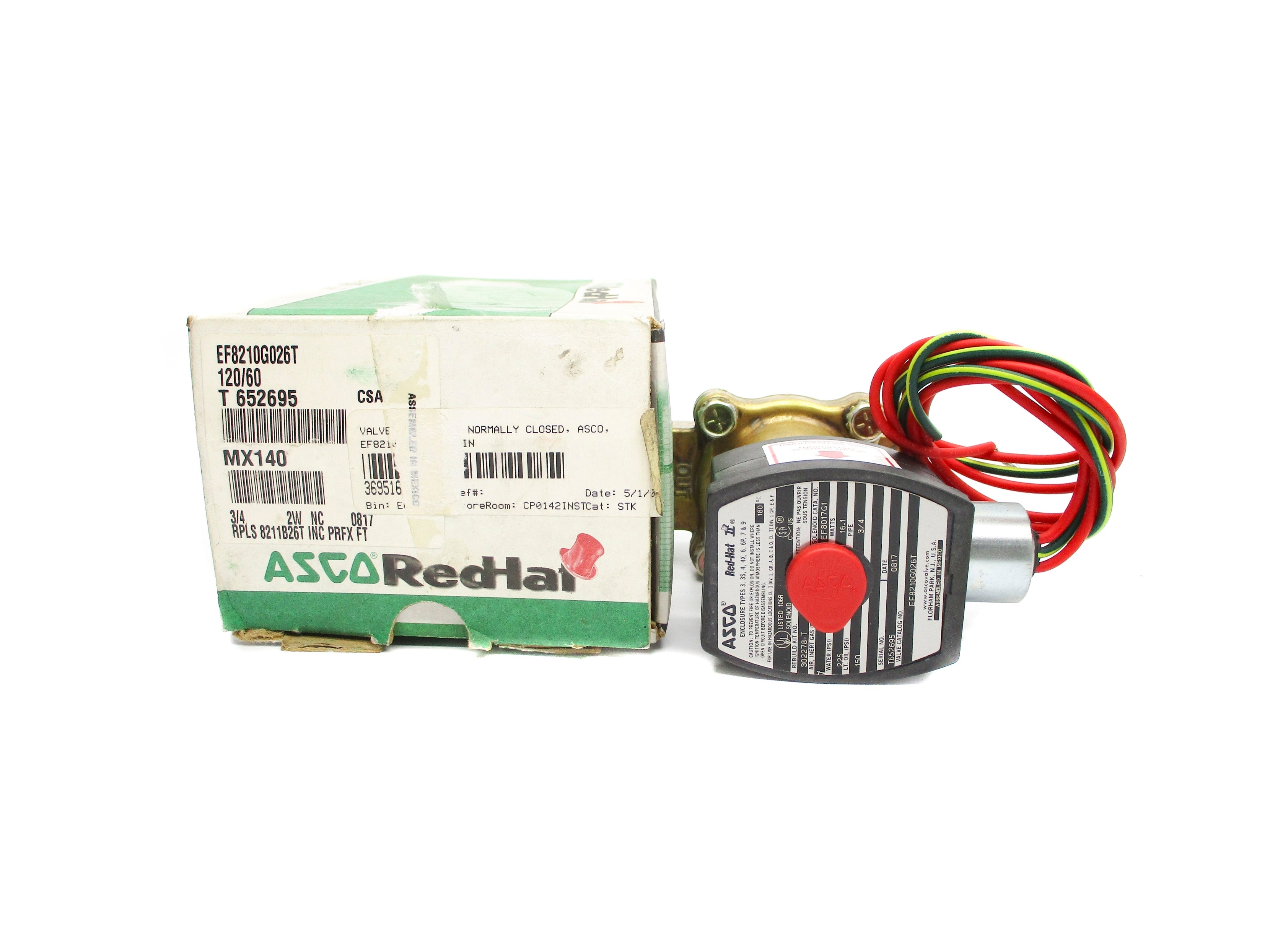 ASCO EF8210G026T 120V 225PSI 3/4" NSMP