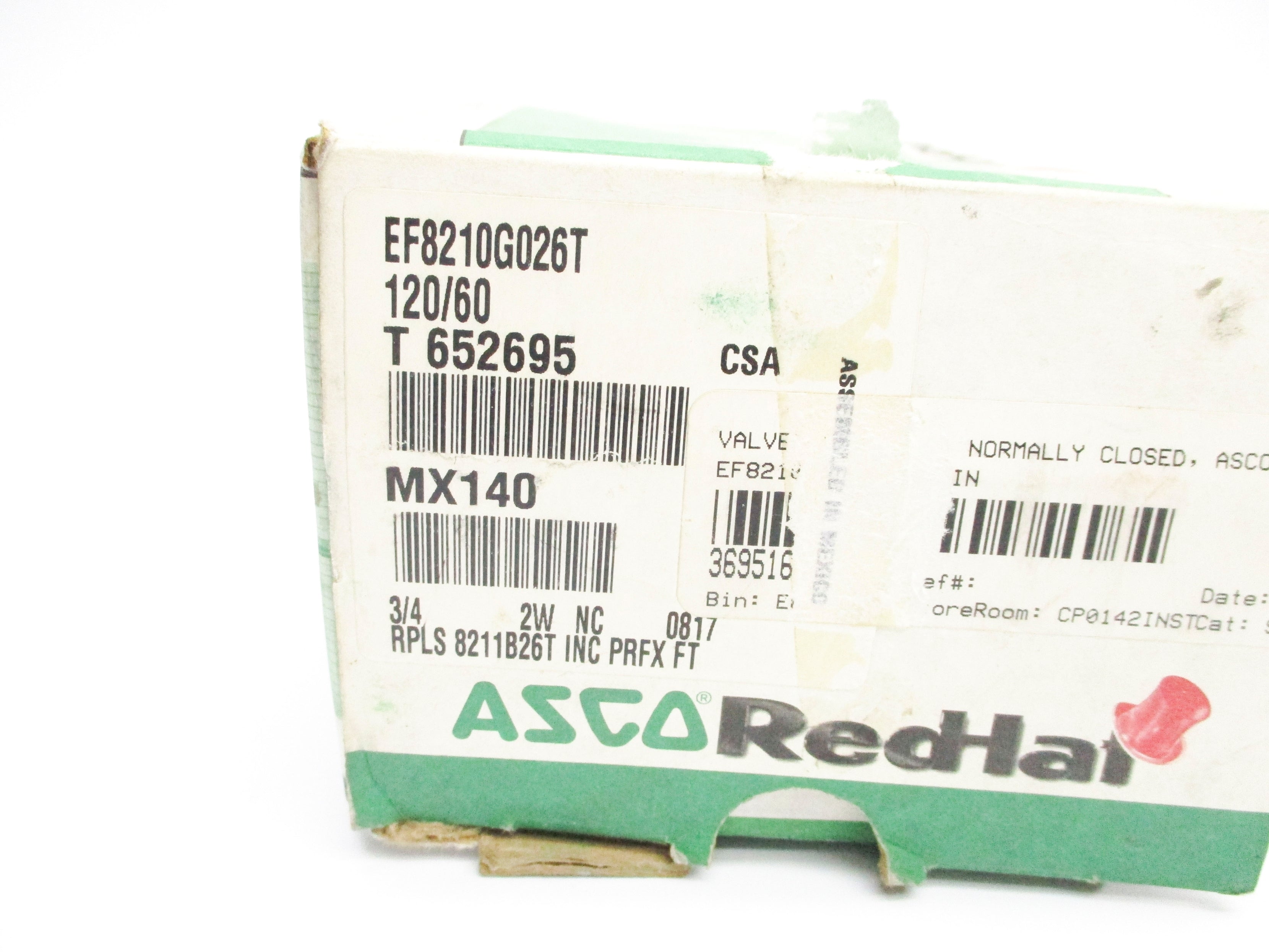 ASCO EF8210G026T 120V 225PSI 3/4" NSMP