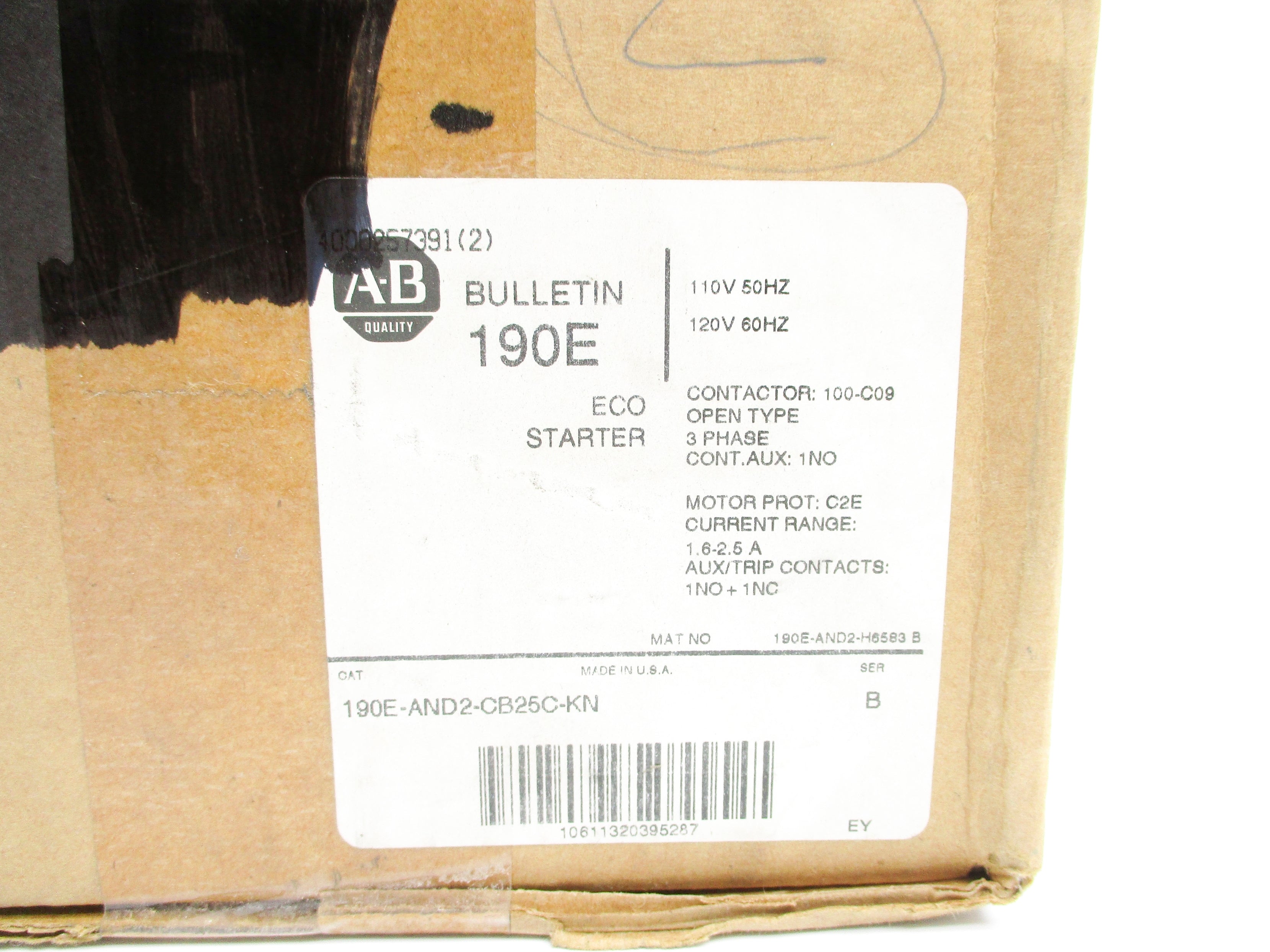 INDUSTRIAL SPARE PART 190E-AND2-CB25C-KN SER. B (BR/WH) NSMP
