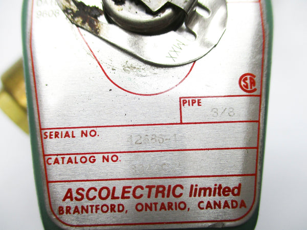 ASCO 8344C25 120V 10-250PSI 3/8" UNMP