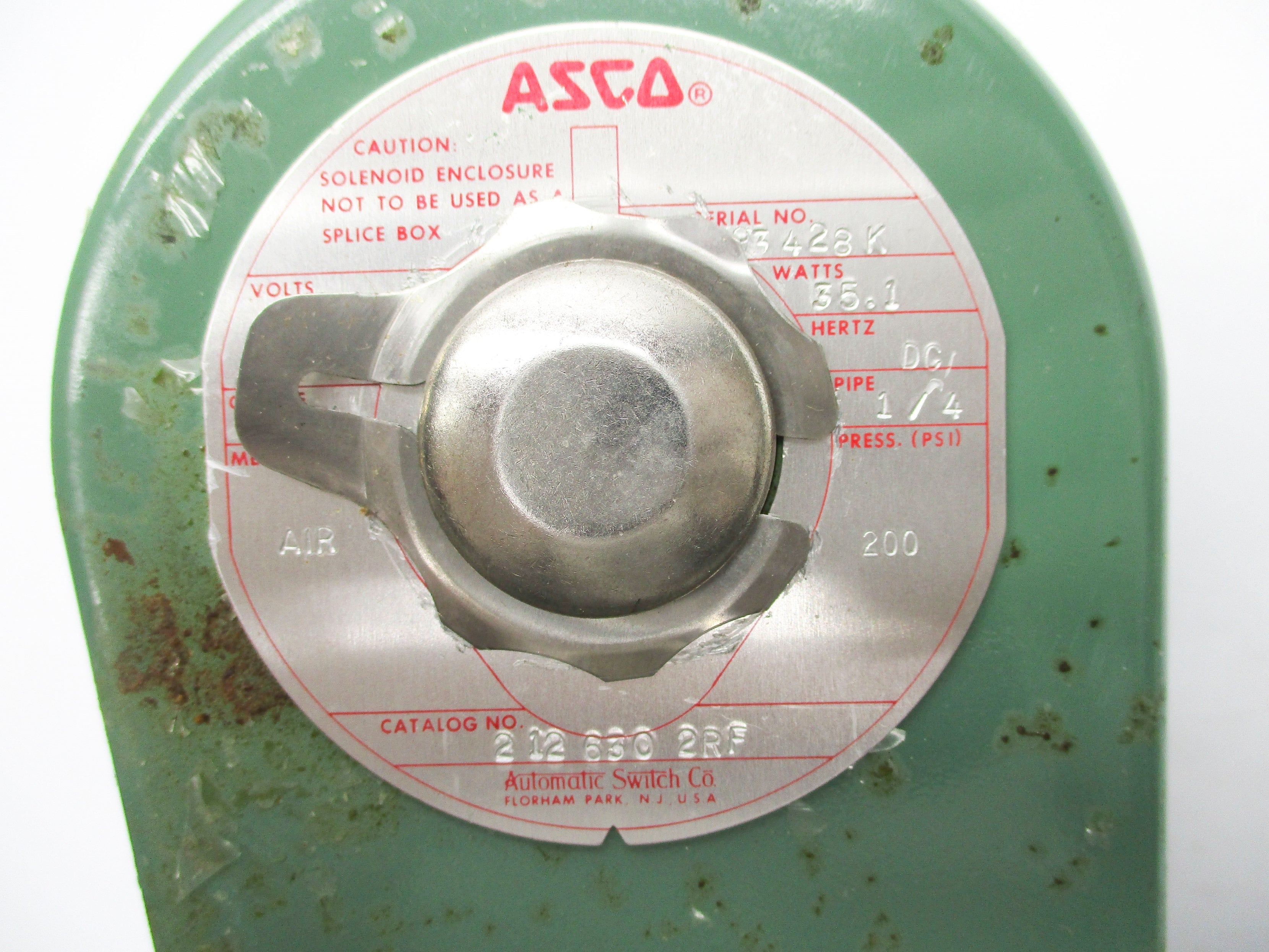 ASCO 2126302RF 200PSI UNMP