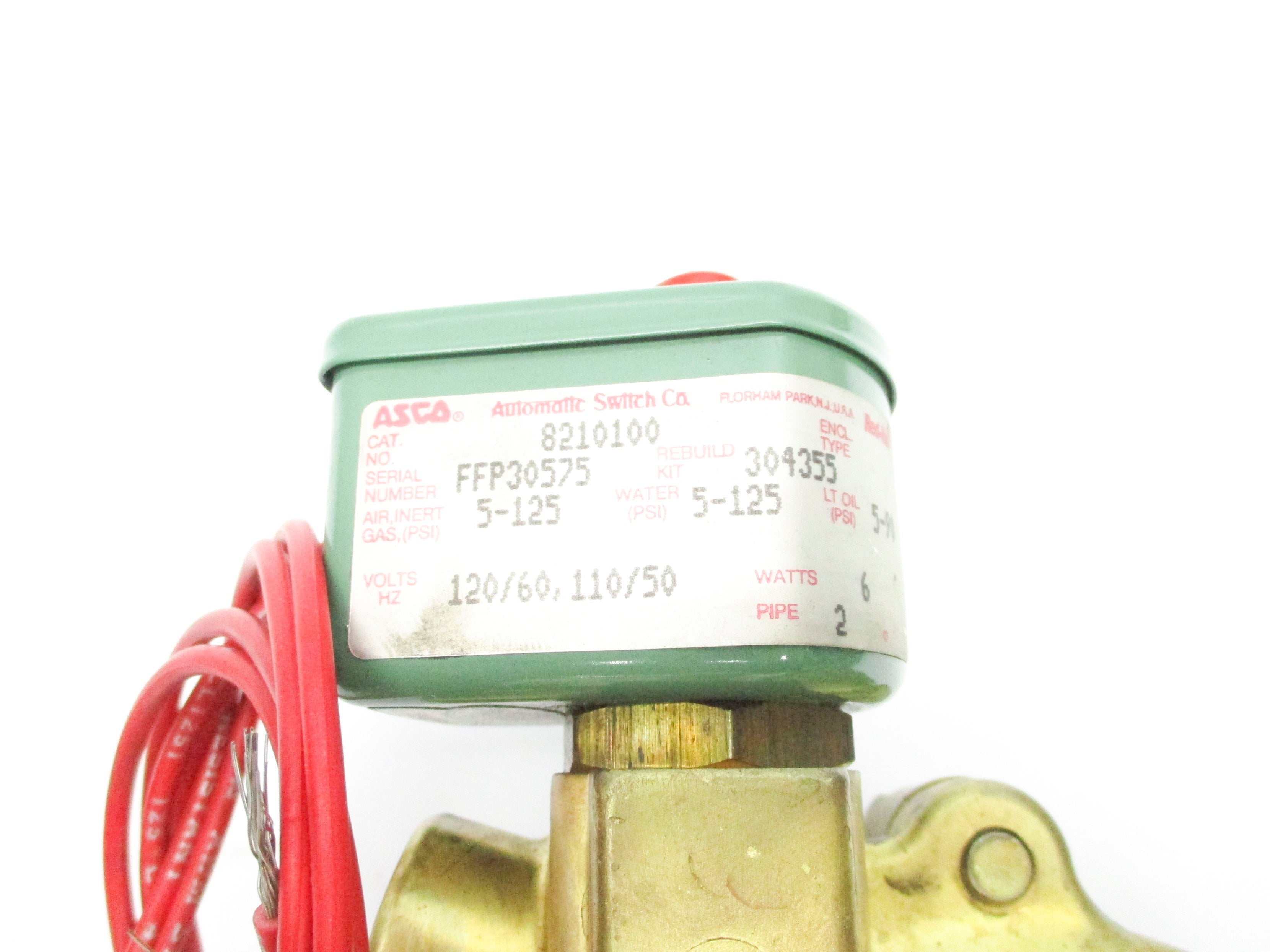 ASCO 8210100 120/60 110/50 5-125PSI NSNP