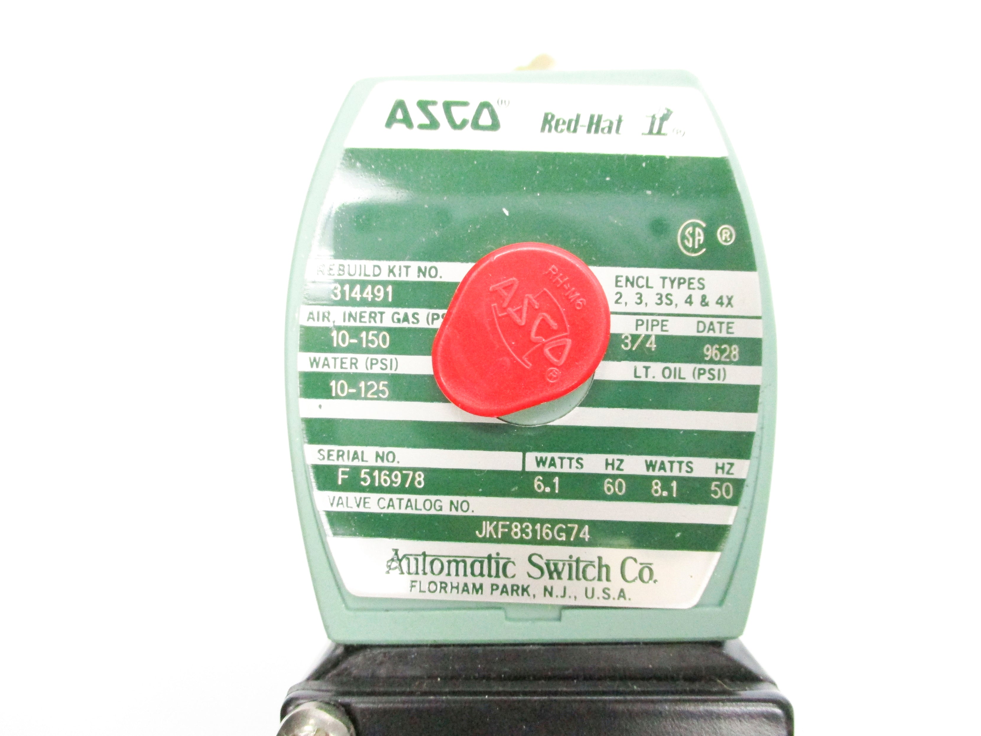 ASCO JKF8316G74 110/120V 10-150PSI NSNP
