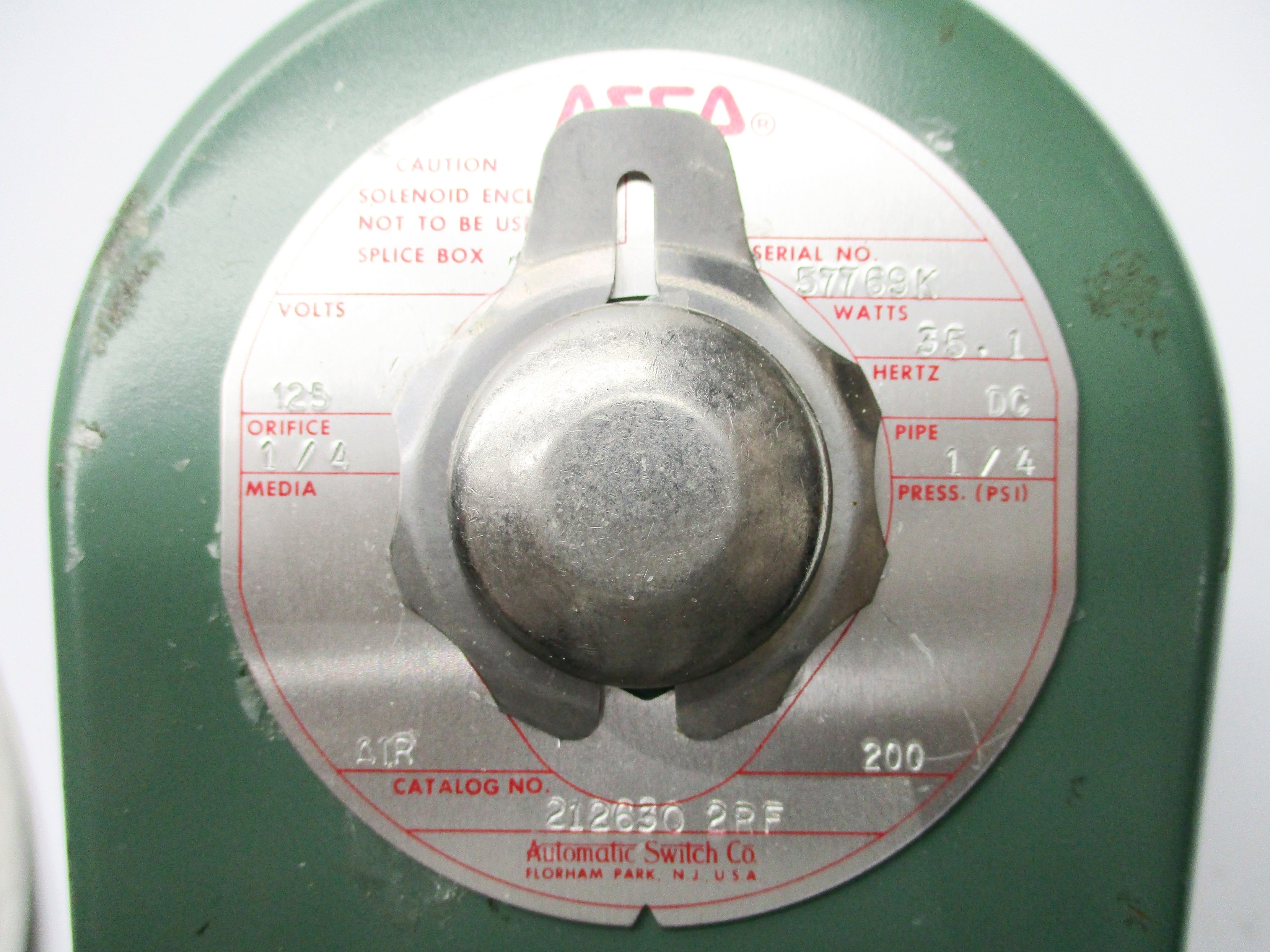 ASCO 2126302RF 125VDC 200PSI NSNP