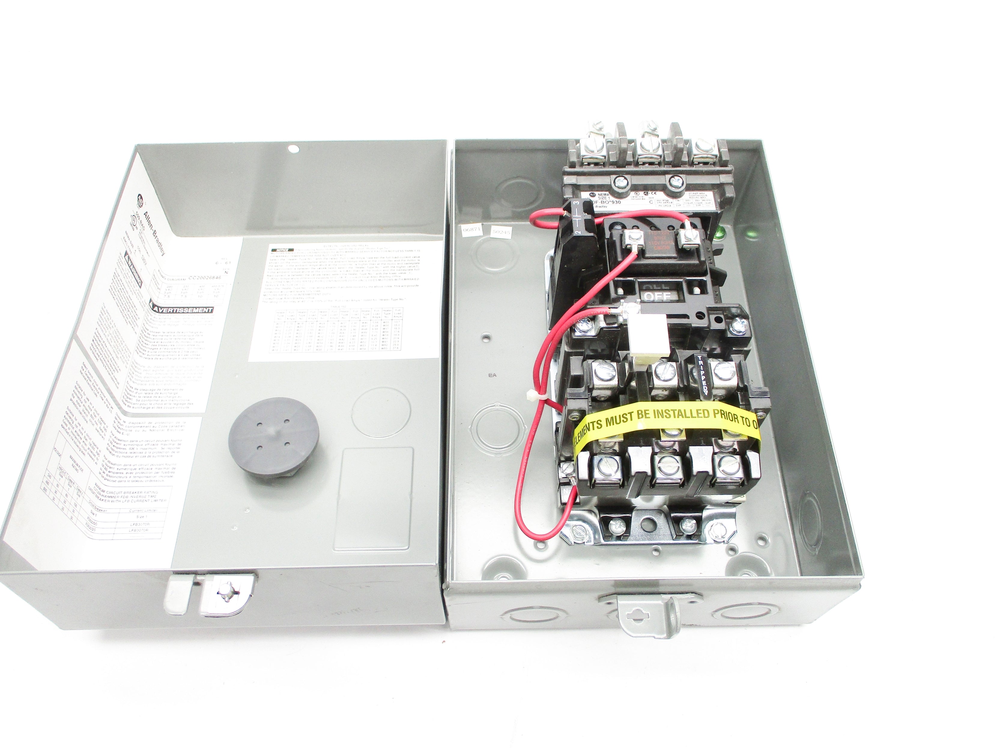 ALLEN BRADLEY 509-BAD SER. N NSNP