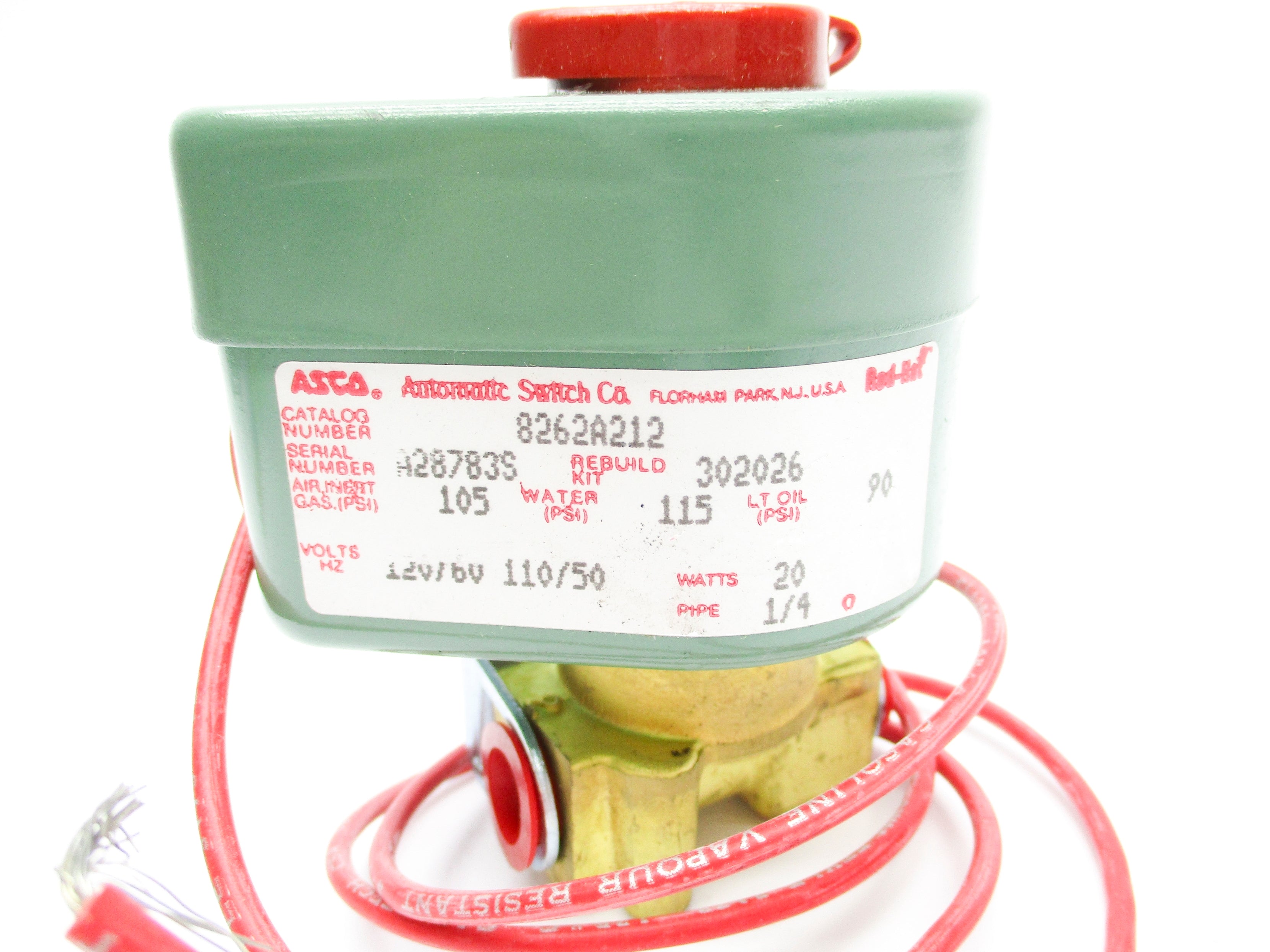 ASCO 8262A212 110/120V 115PSI NSNP