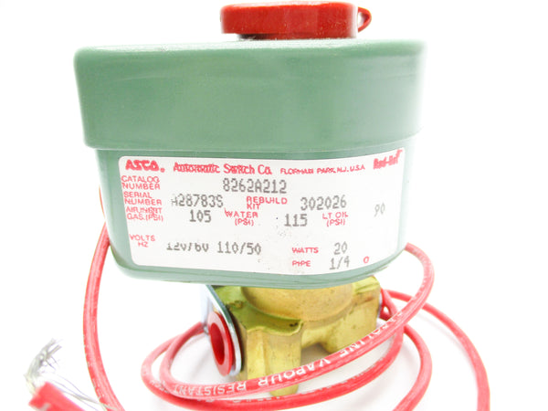 ASCO 8262A212 110/120V 115PSI NSNP