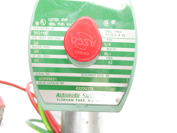 ASCO 8320G178 110/120V 20PSI UNMP