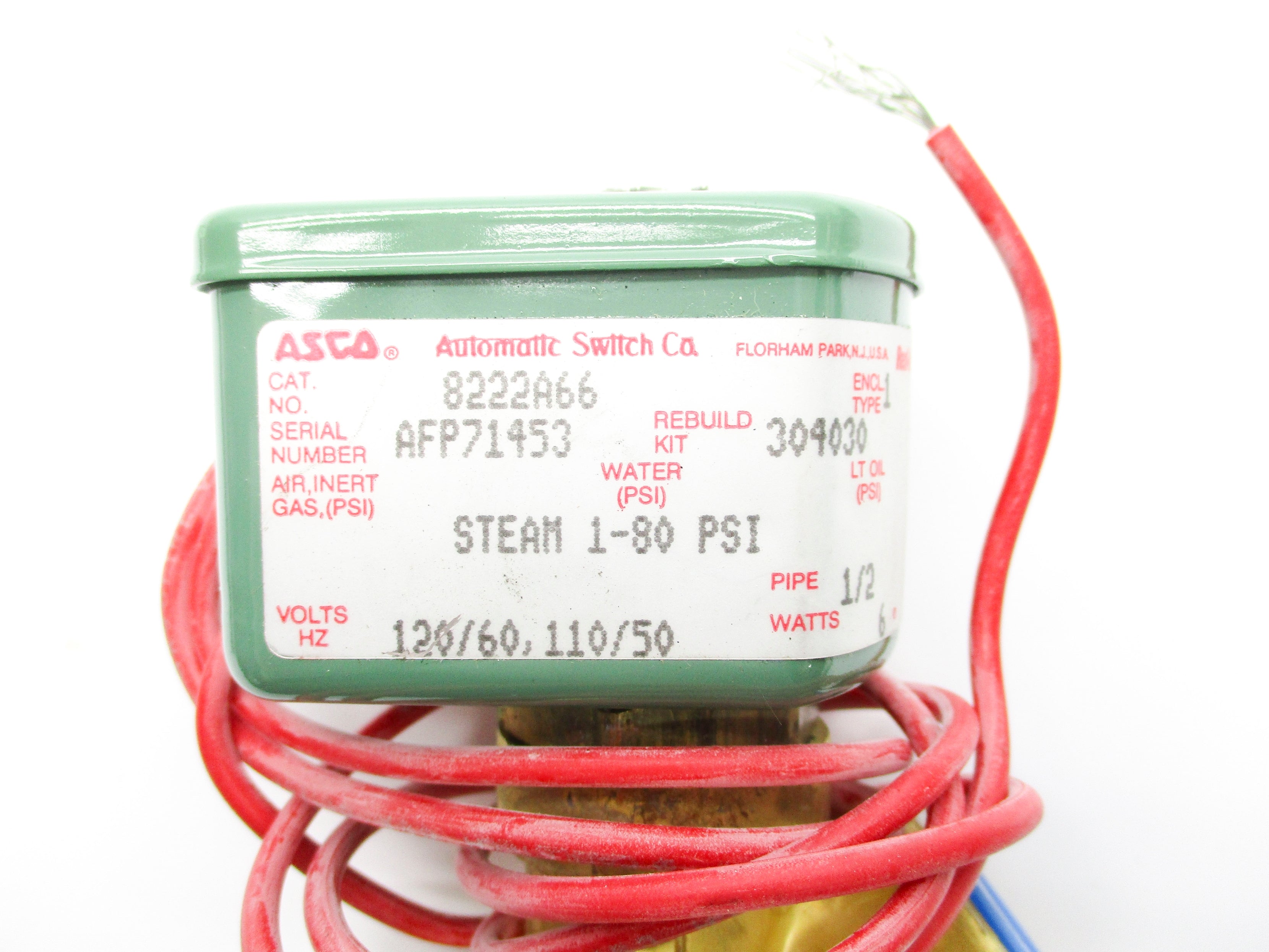 ASCO 8222A66 120/60 110/50 1-80PSI NSNP
