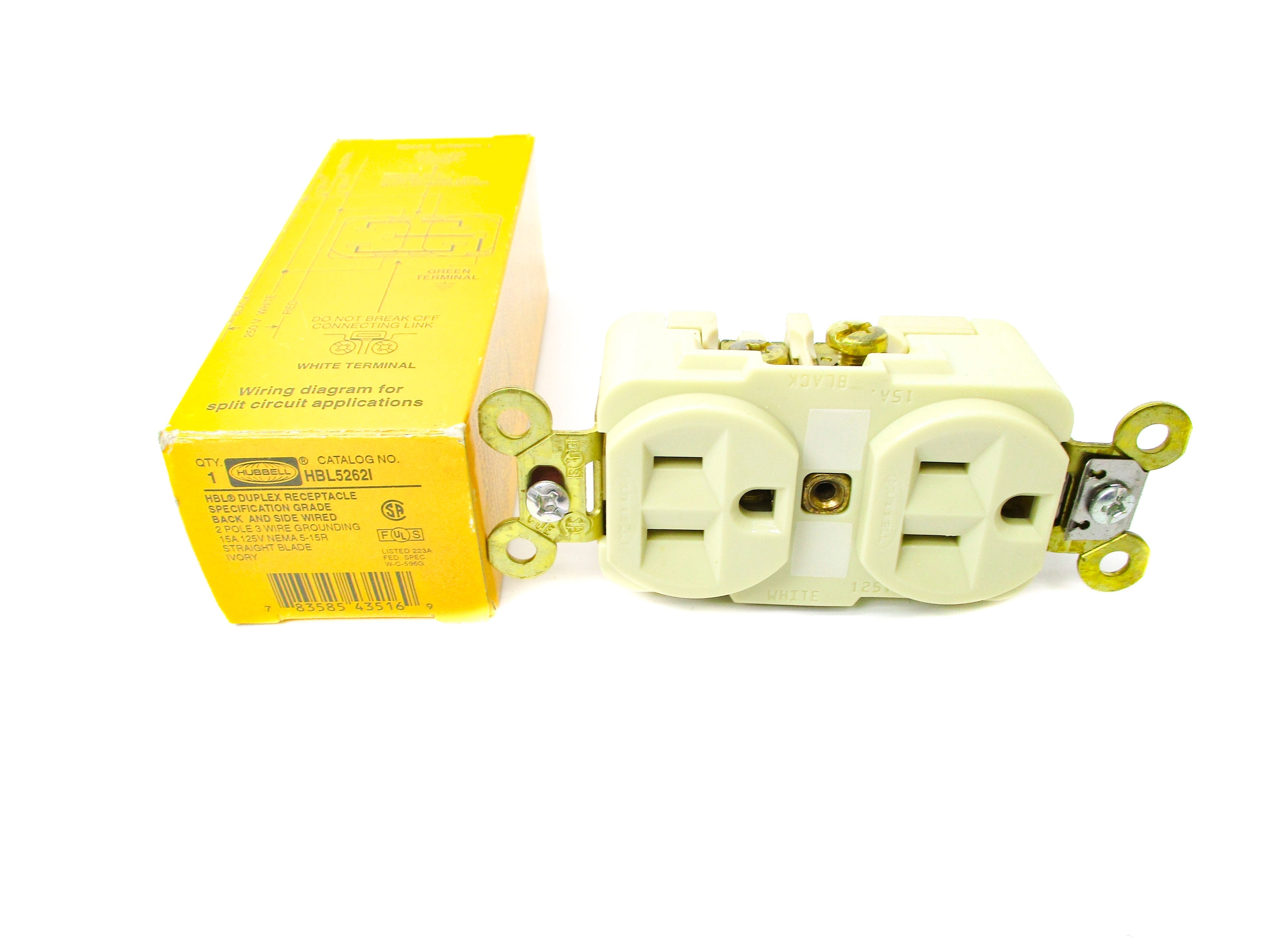 HUBBELL HBL5262I 125V 15A NSMP