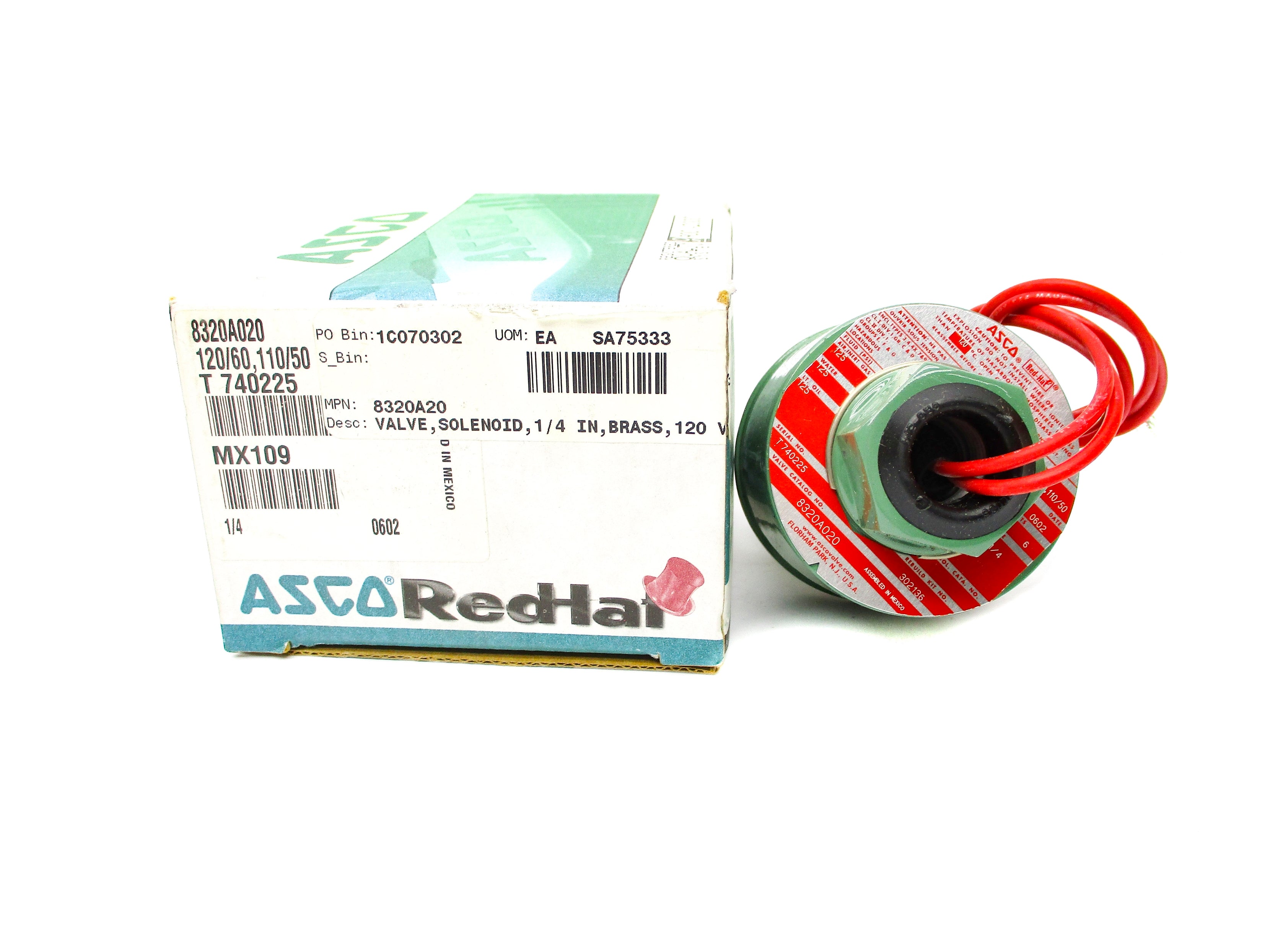 ASCO 8320A020 120/60 110/50 125PSI NSMP