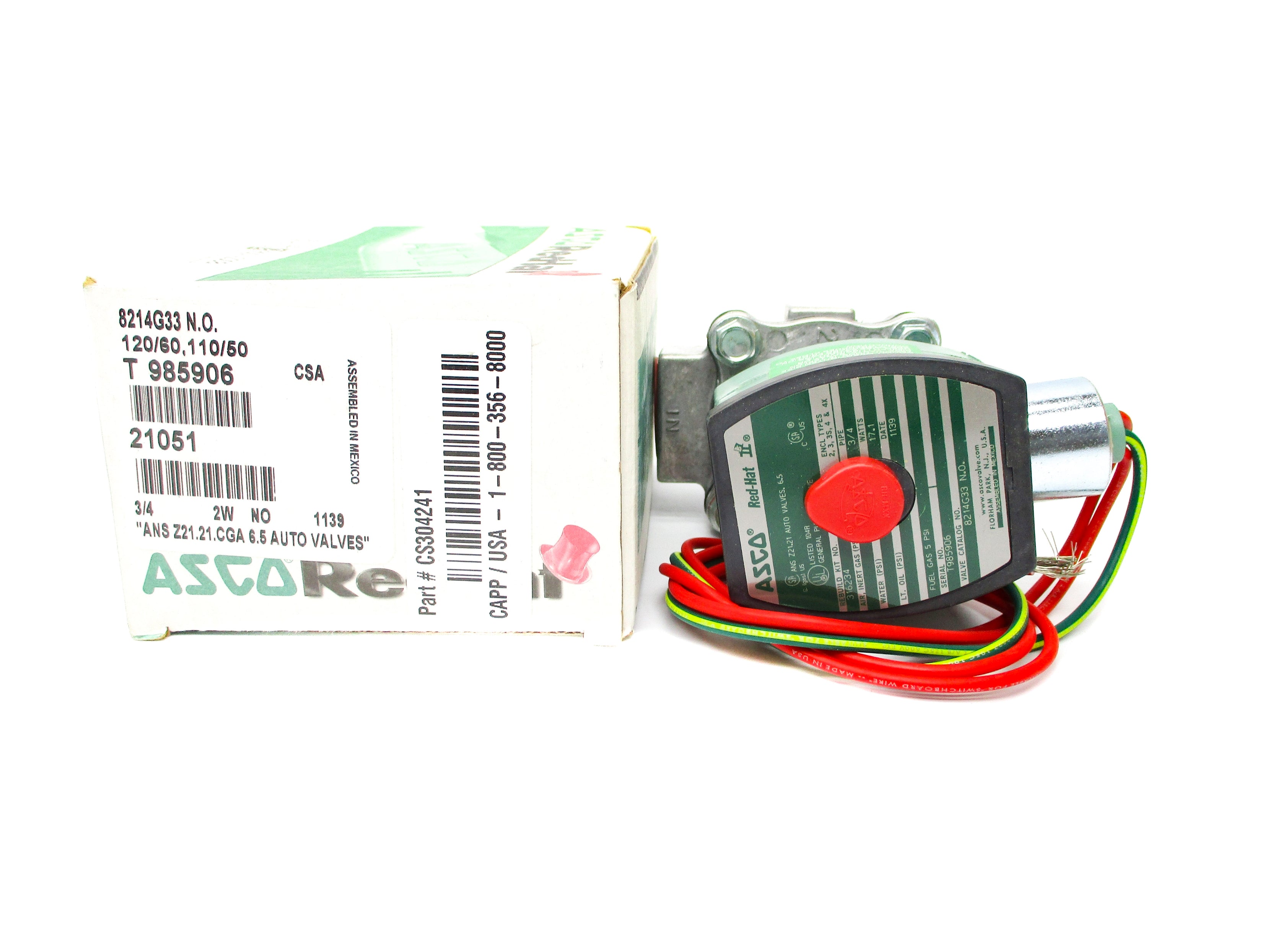 ASCO 8214G33 110/120V 5PSI NSMP