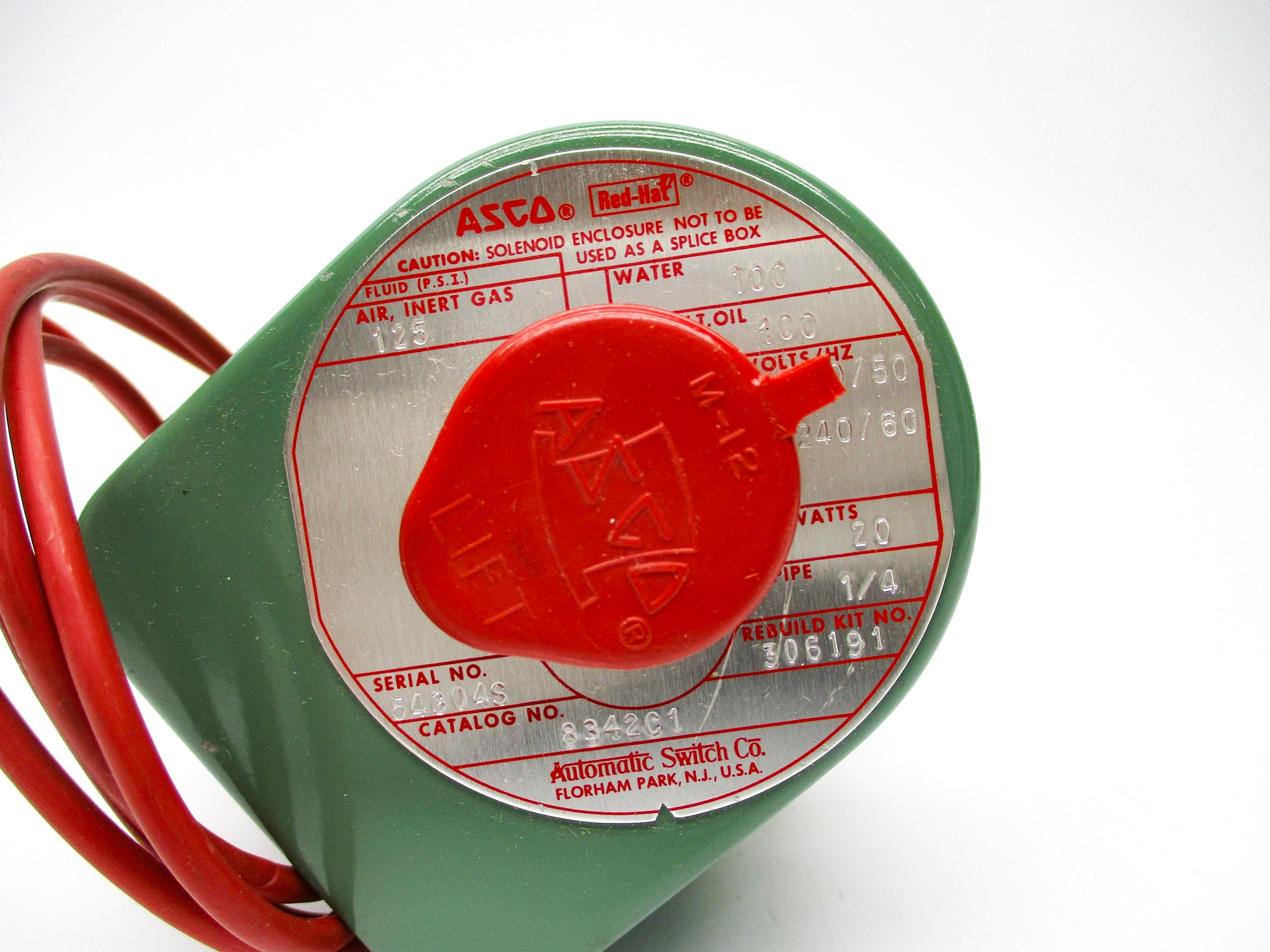 ASCO 8342C1 240/60 220/50 125PSI NSNP