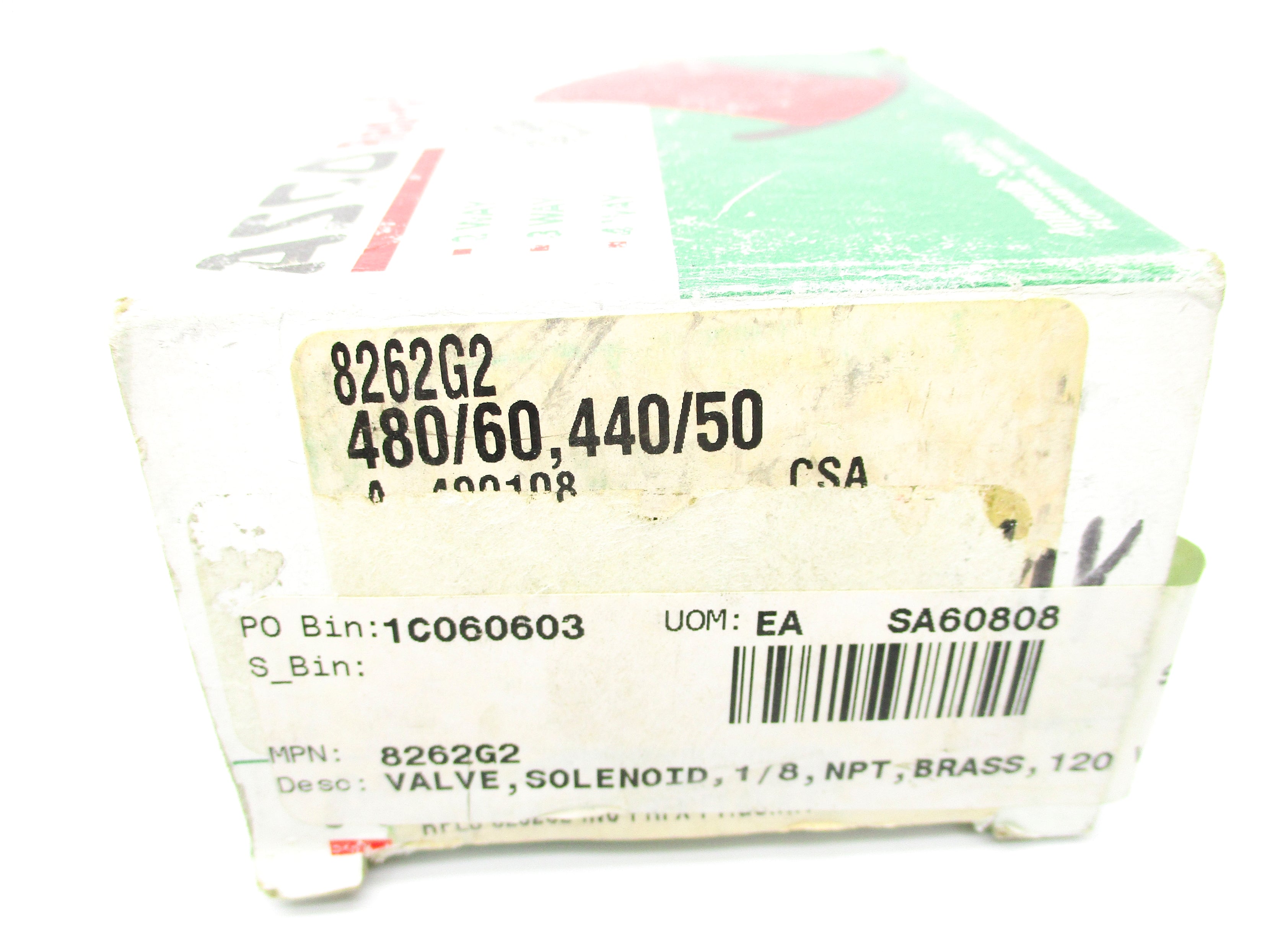 ASCO 8262G2 480/60 440/50 180PSI NSMP