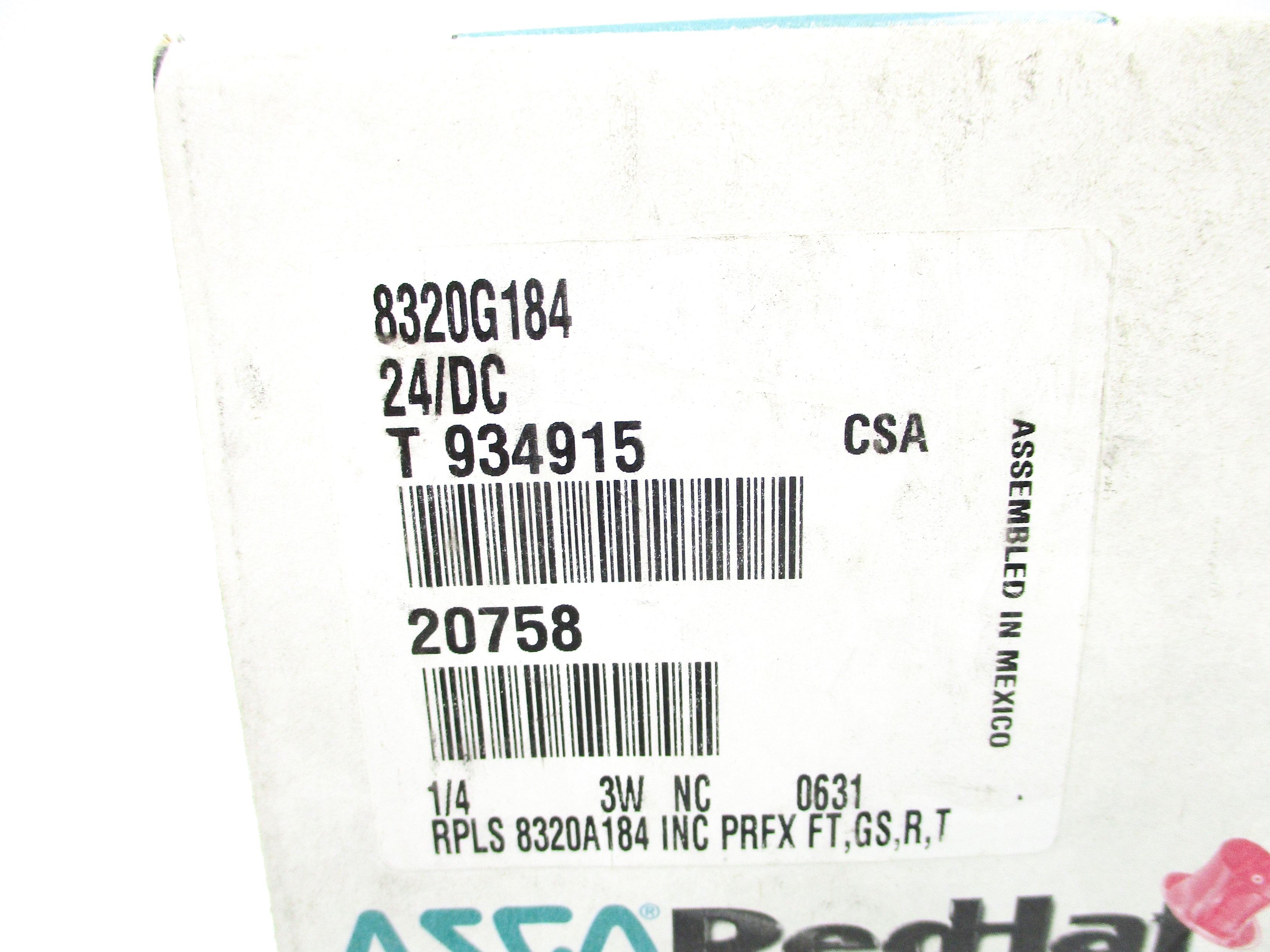 ASCO 8320G184 24/DC 115PSI NSMP