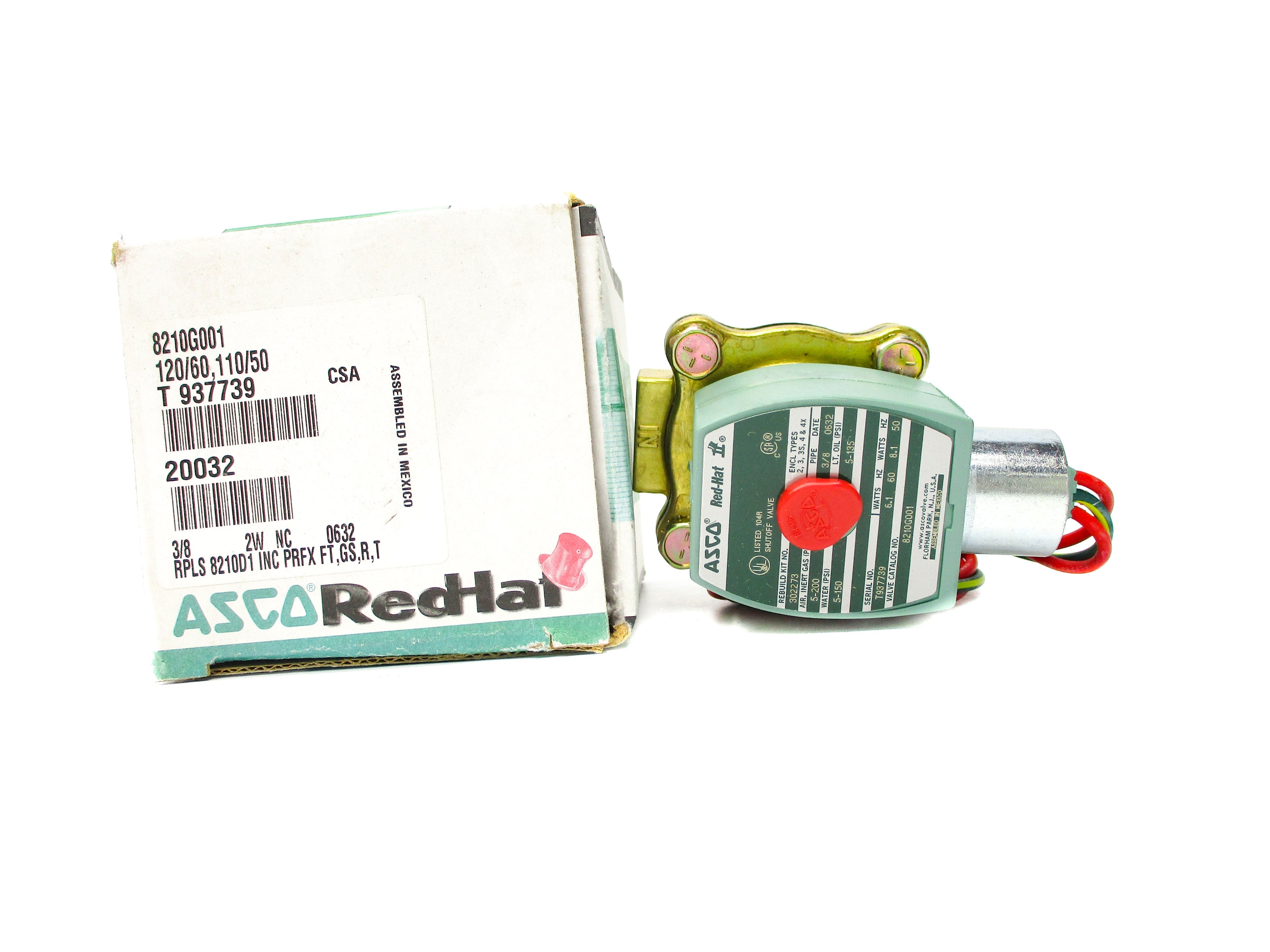 ASCO 8210G001 120/60 110/50 5-200PSI NSMP