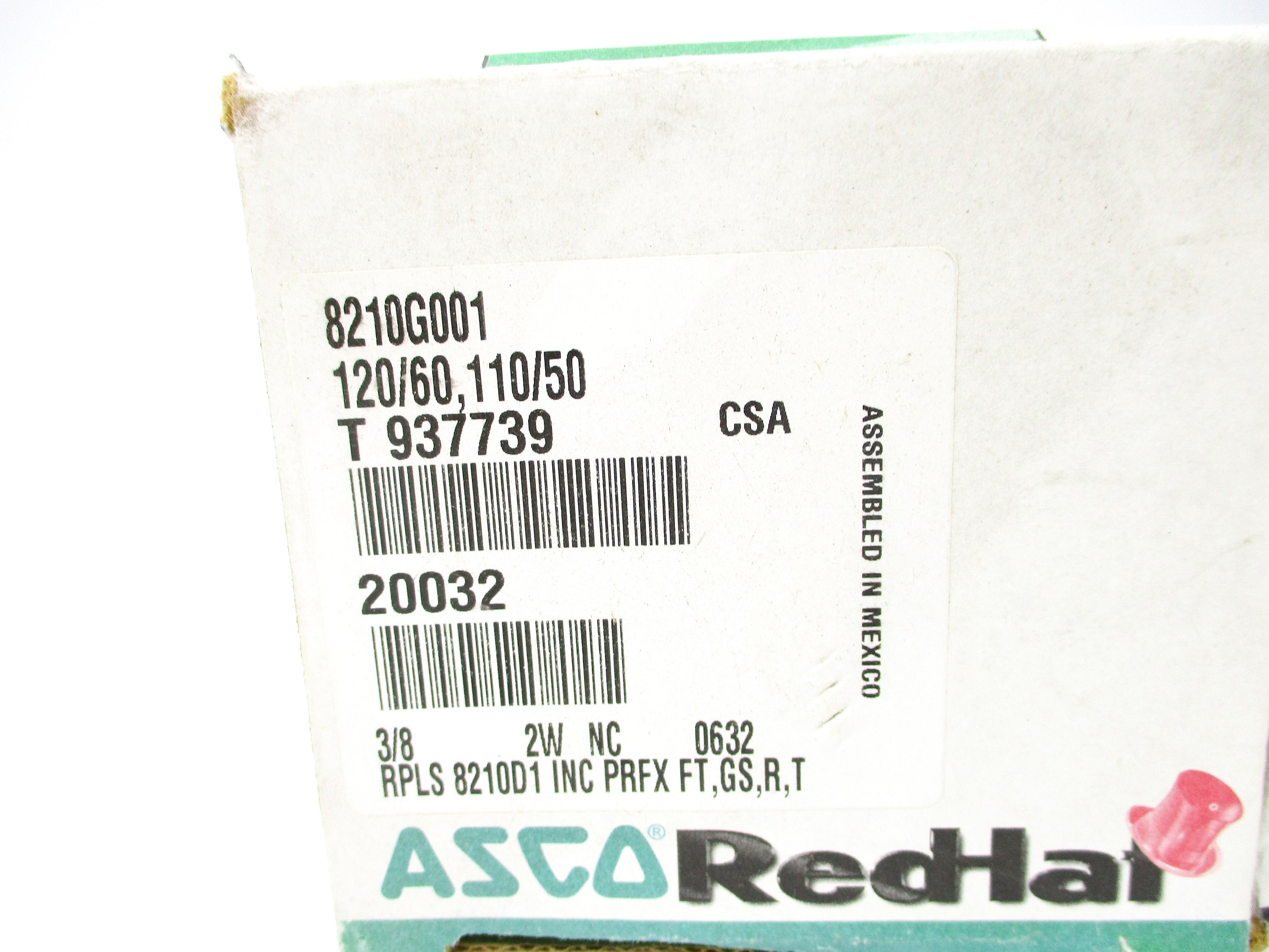 ASCO 8210G001 120/60 110/50 5-200PSI NSMP