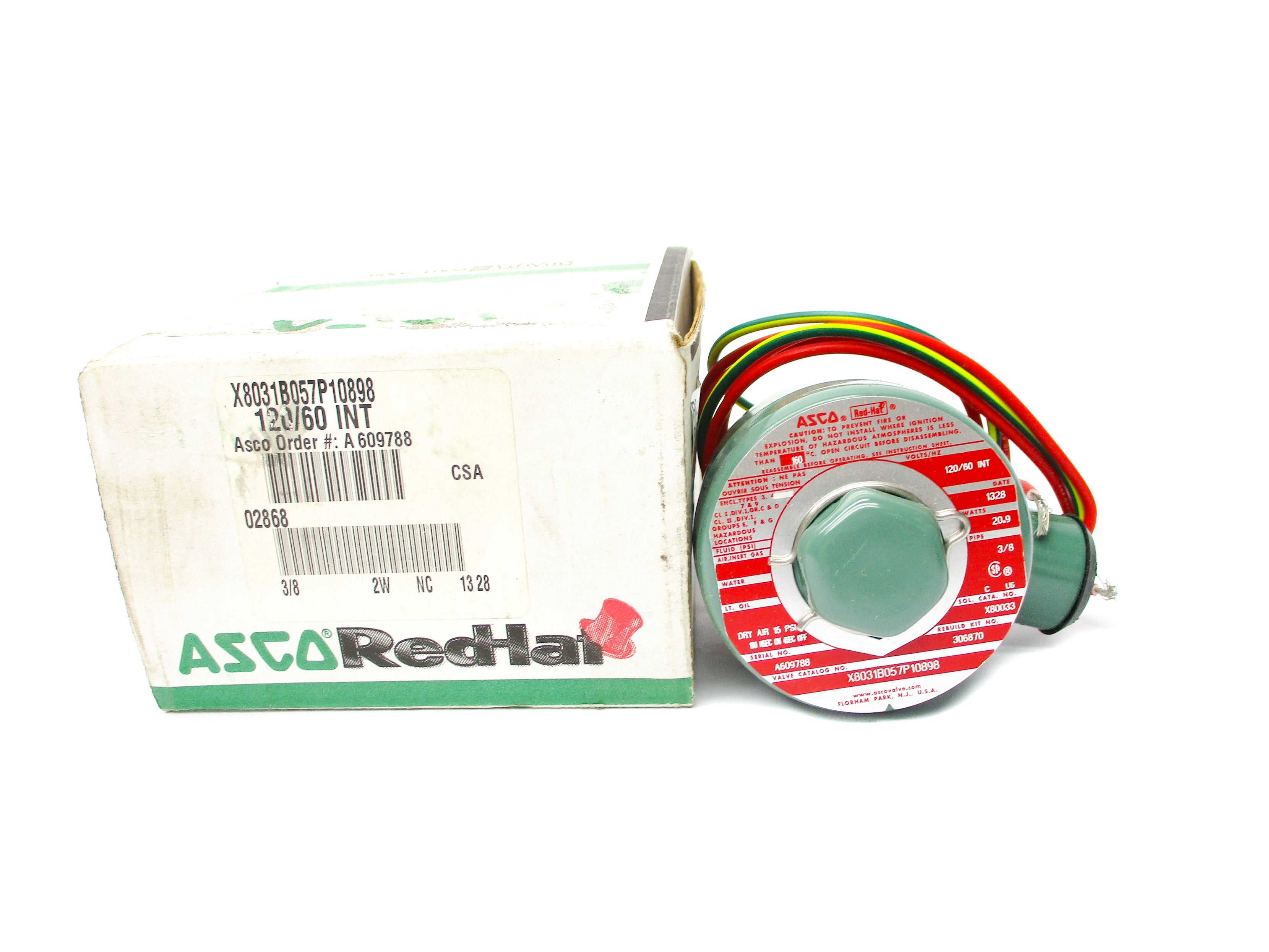 ASCO X8031B057P10898 120V 15PSI 3/8" NSMP