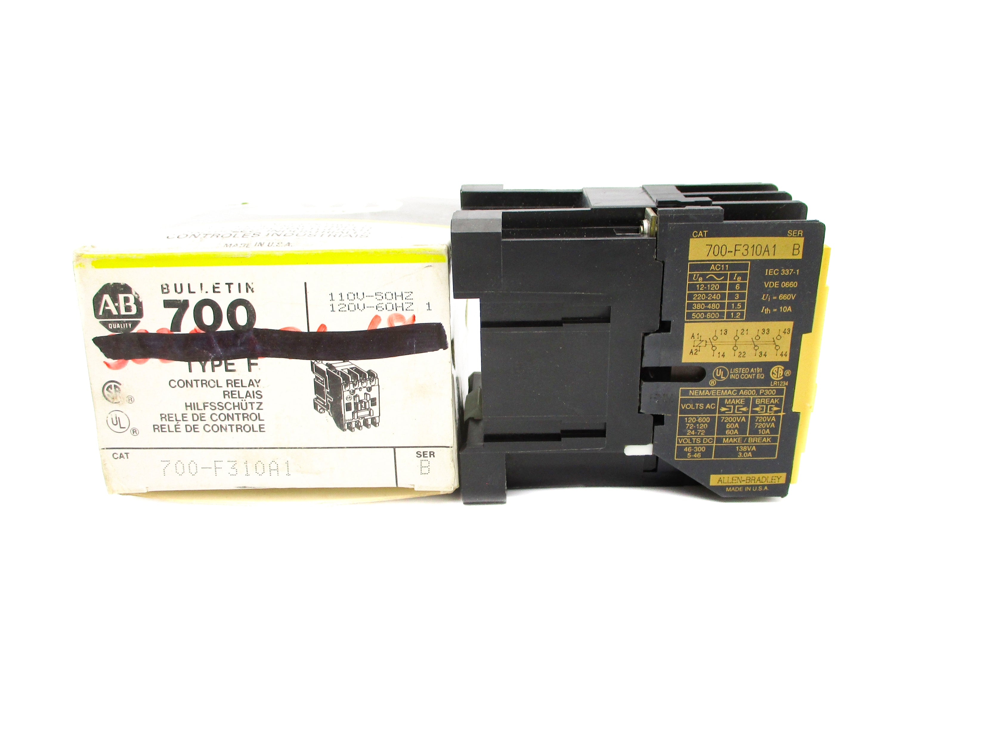 INDUSTRIAL SPARE PART 700-F310A1 SER. B 110/120V (BK/YL) NSMP