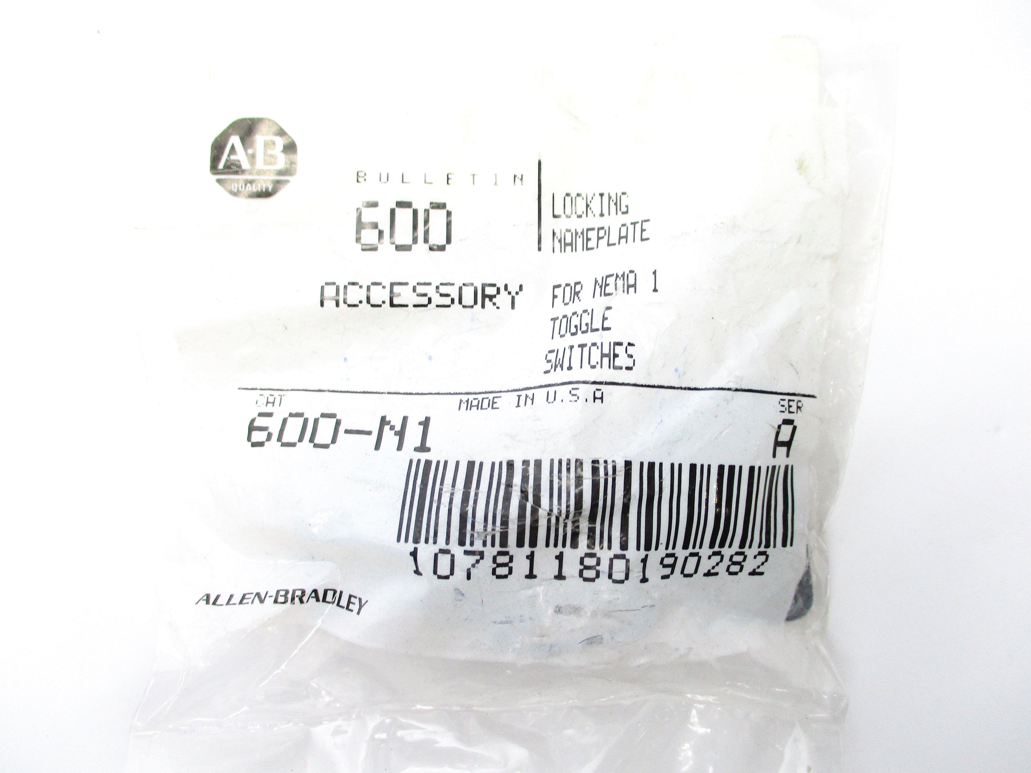 ALLEN BRADLEY 600-N1 SER. A NSMP