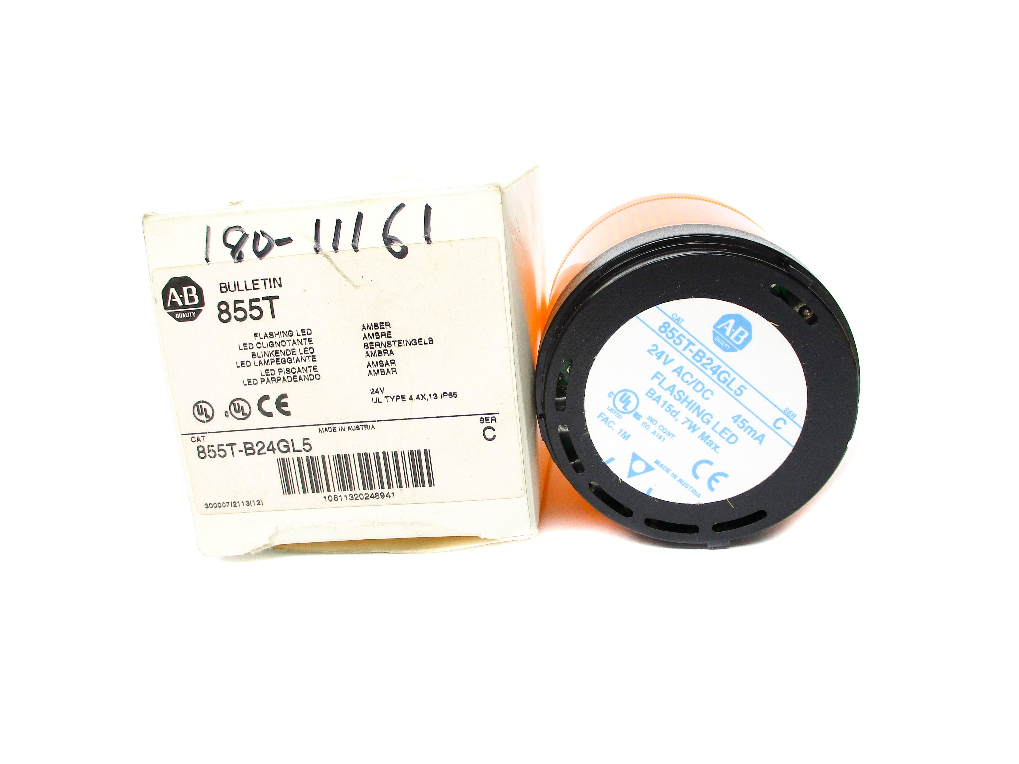 ALLEN BRADLEY 855T-B24GL5 SER. C 24VAC/DC (WH) NSMP