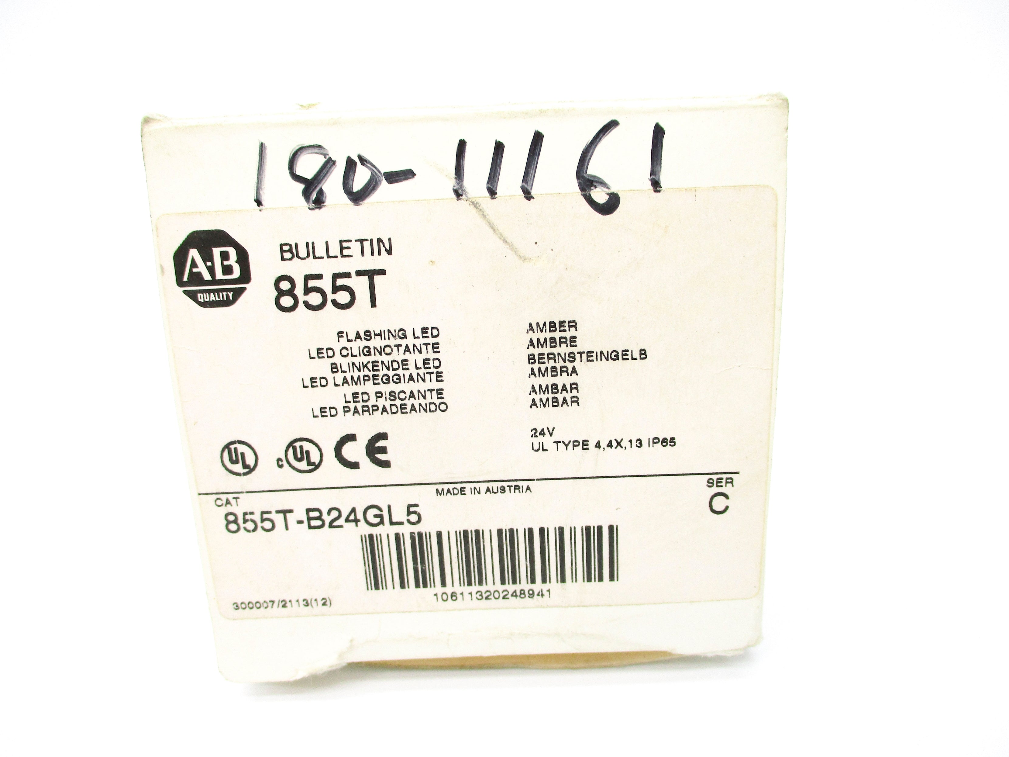 ALLEN BRADLEY 855T-B24GL5 SER. C 24VAC/DC (WH) NSMP