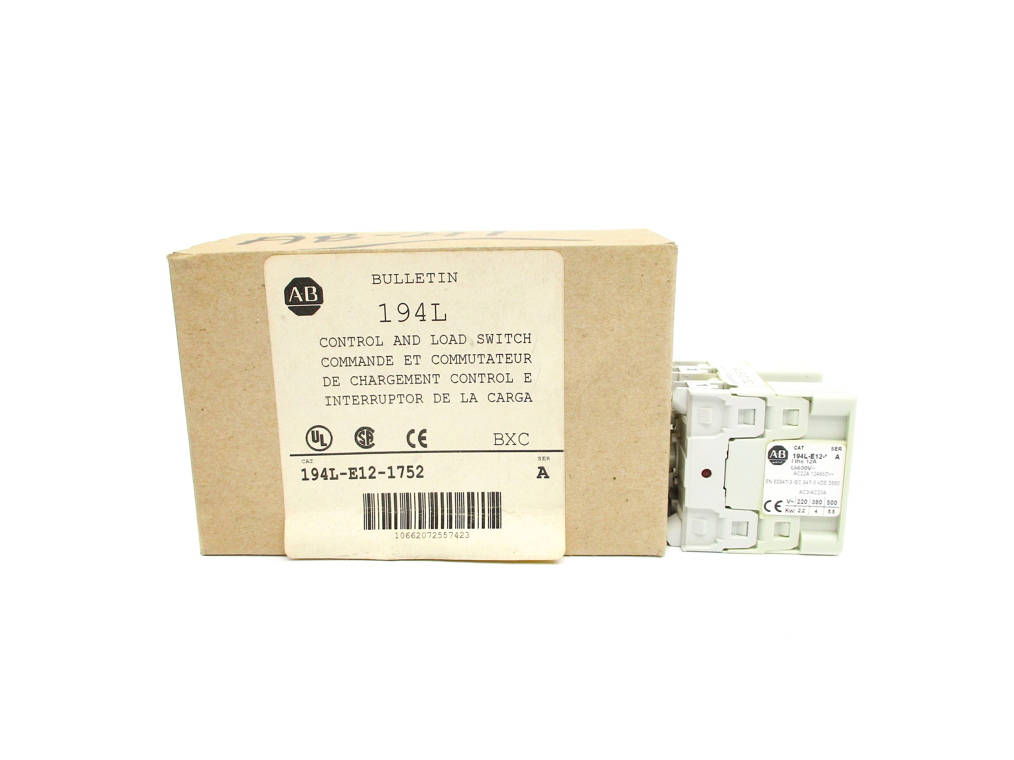 ALLEN BRADLEY 194L-E12-1752 SER. A (BR/WH) NSMP