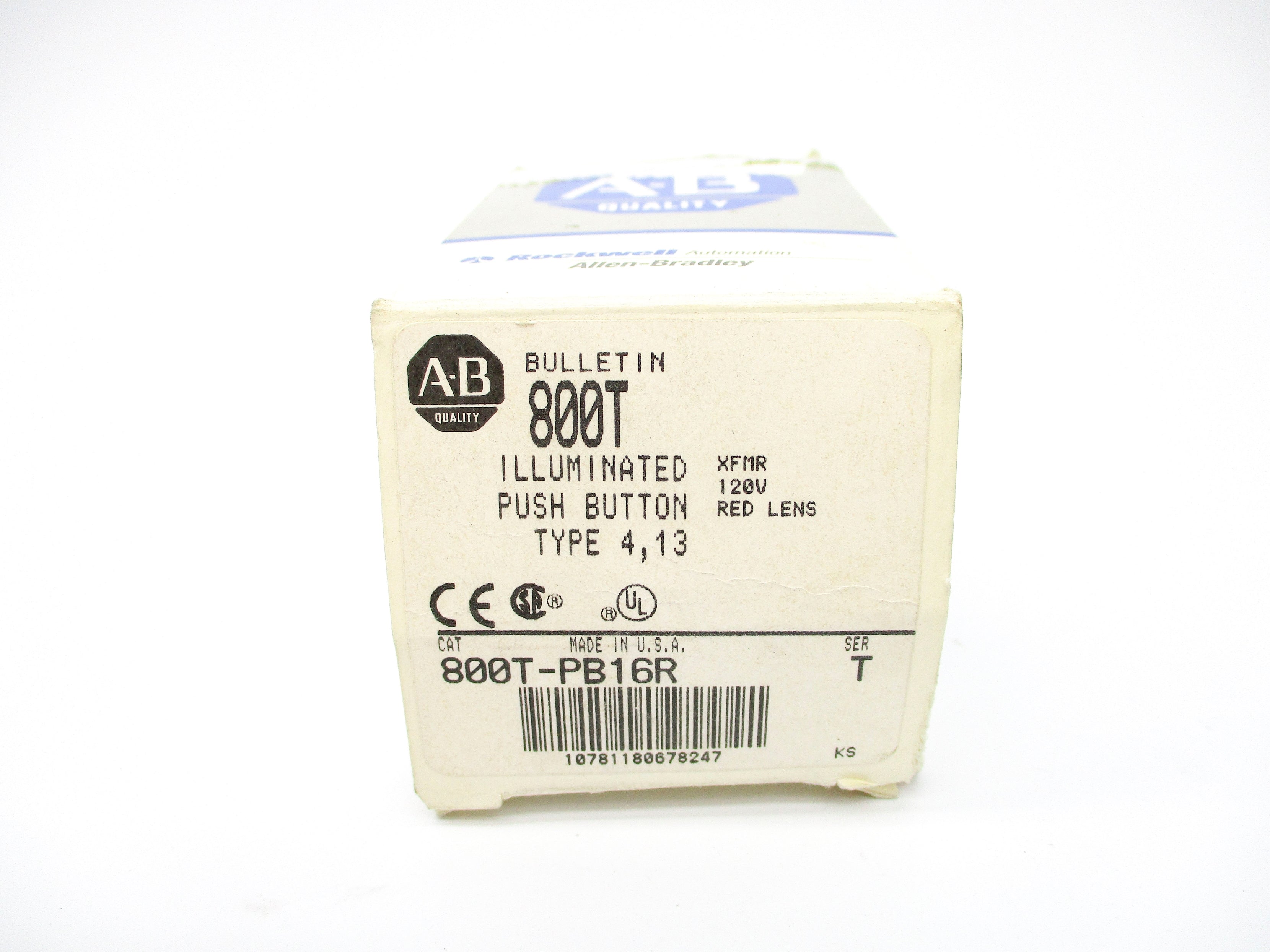 ALLEN BRADLEY 800T-PB16R SER. T 120V (GY/BL) NSMP