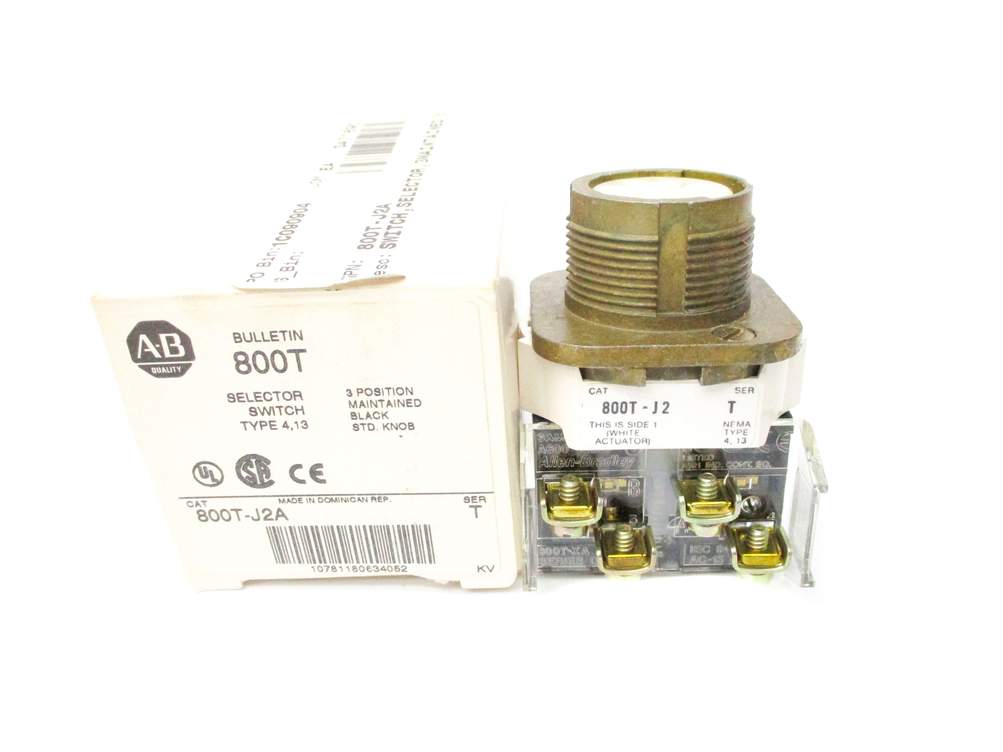 ALLEN BRADLEY 800T-J2A SER. T (AS PICTURED) (WH) NSMP