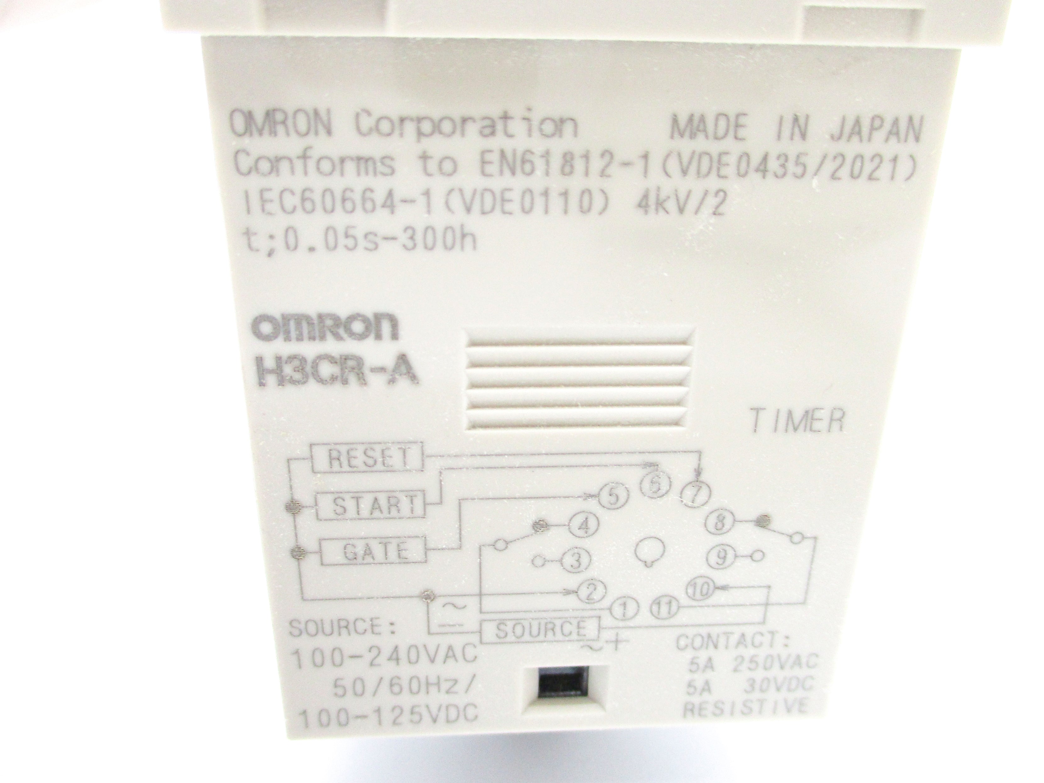 OMRON H3CR-A 100-240VAC 5A 0-1.2MIN NSNP