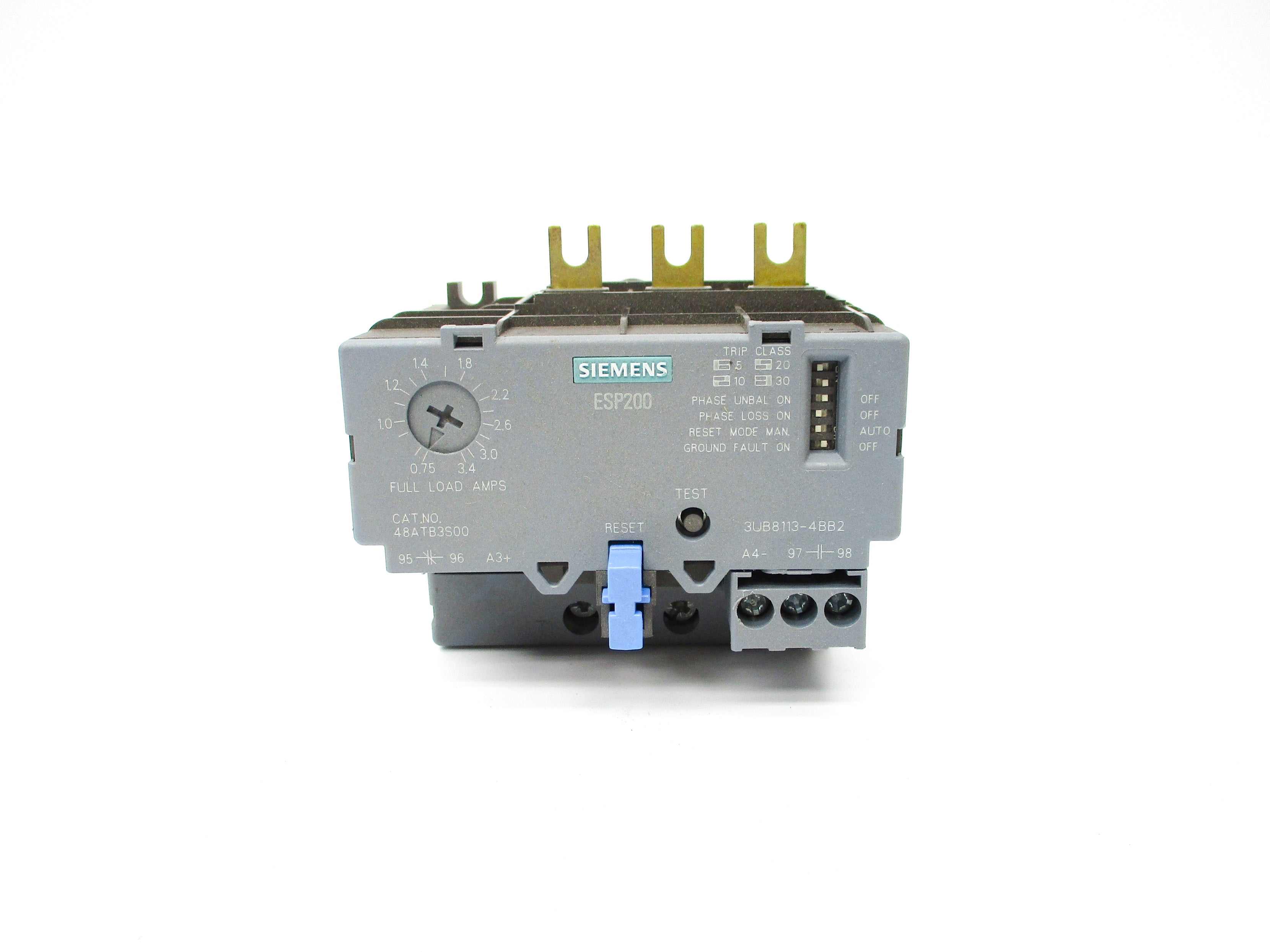 SIEMENS 48ATB3S00 3UB8113-4BB2 600VAC 0.75-3.4A NSNP