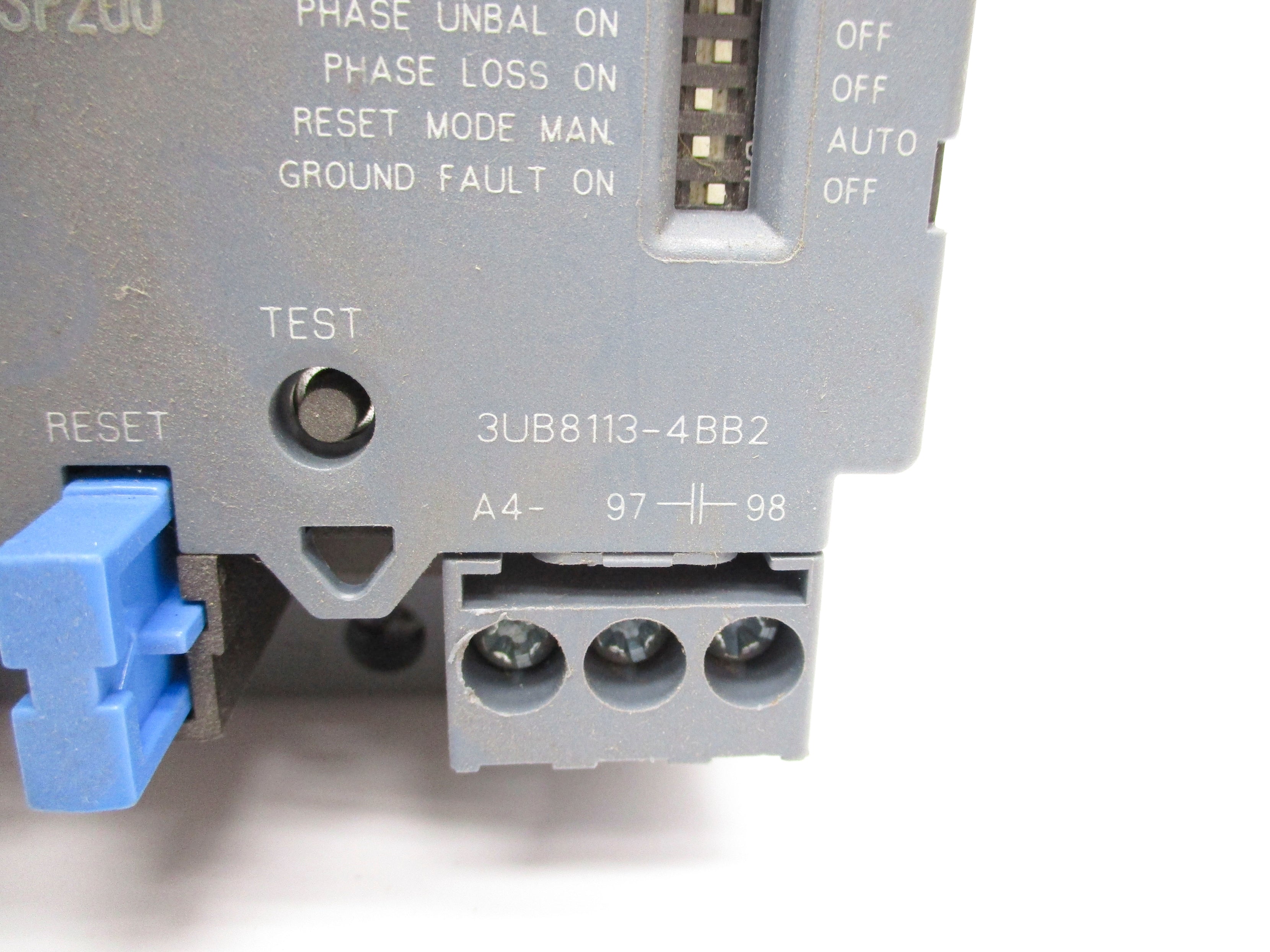 SIEMENS 48ATB3S00 3UB8113-4BB2 600VAC 0.75-3.4A NSNP