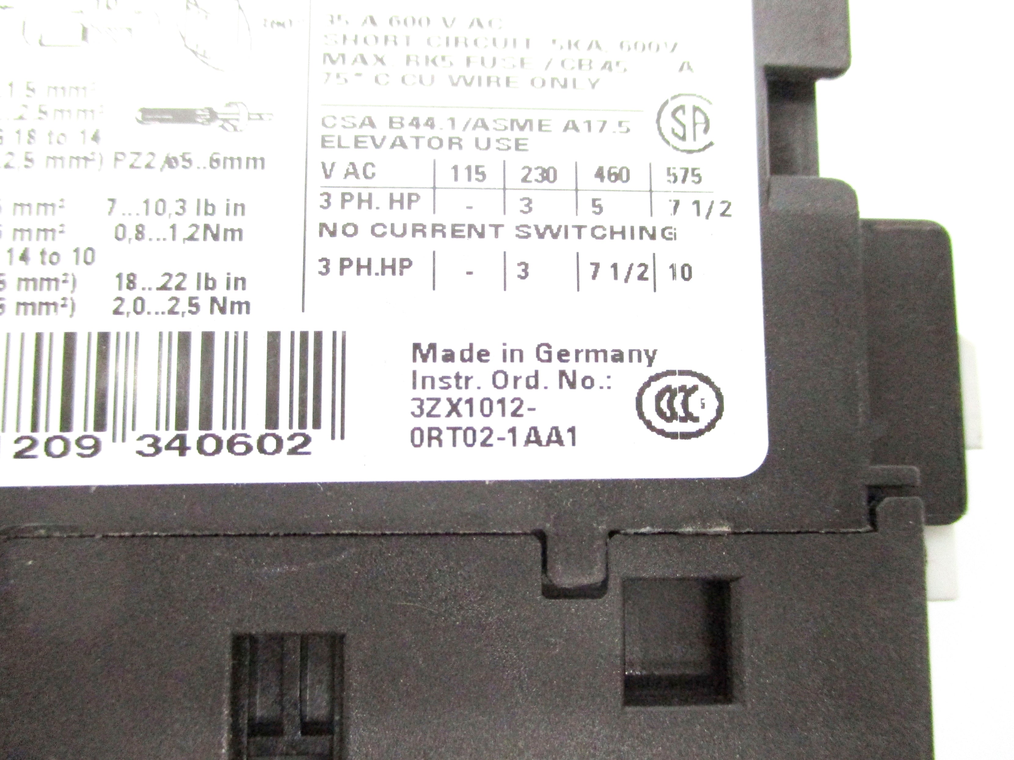 SIEMENS 3RT1024-1AP30 220/240V NSNP