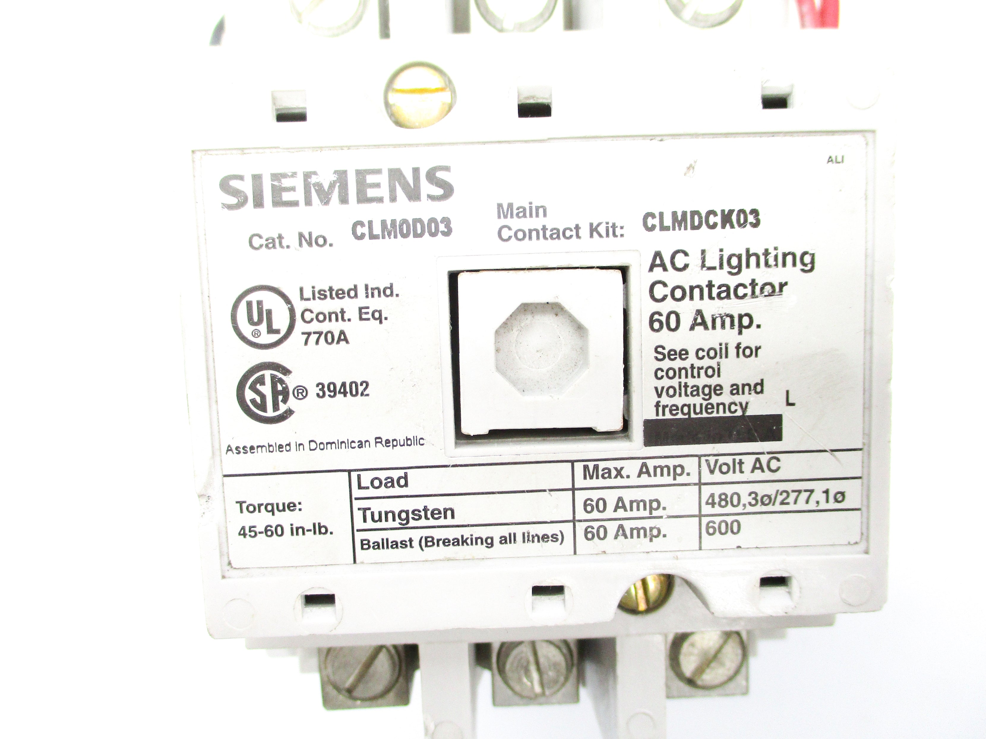 SIEMENS CLM0D03 110/120V UNMP