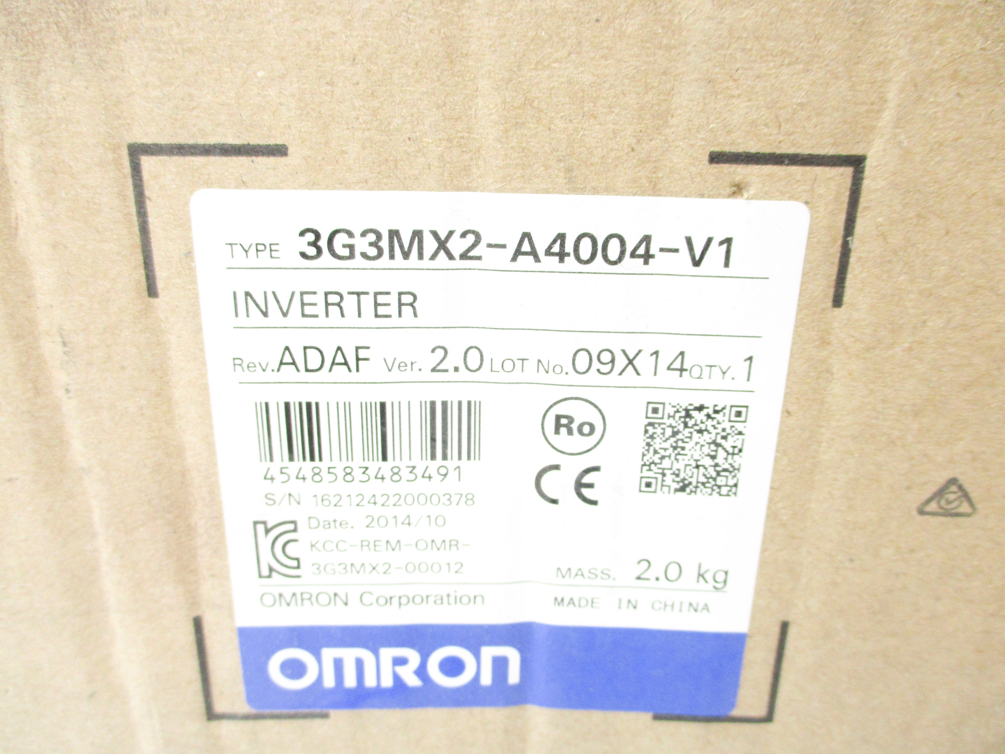 OMRON 3G3MX2-A4004-V1 NSMP