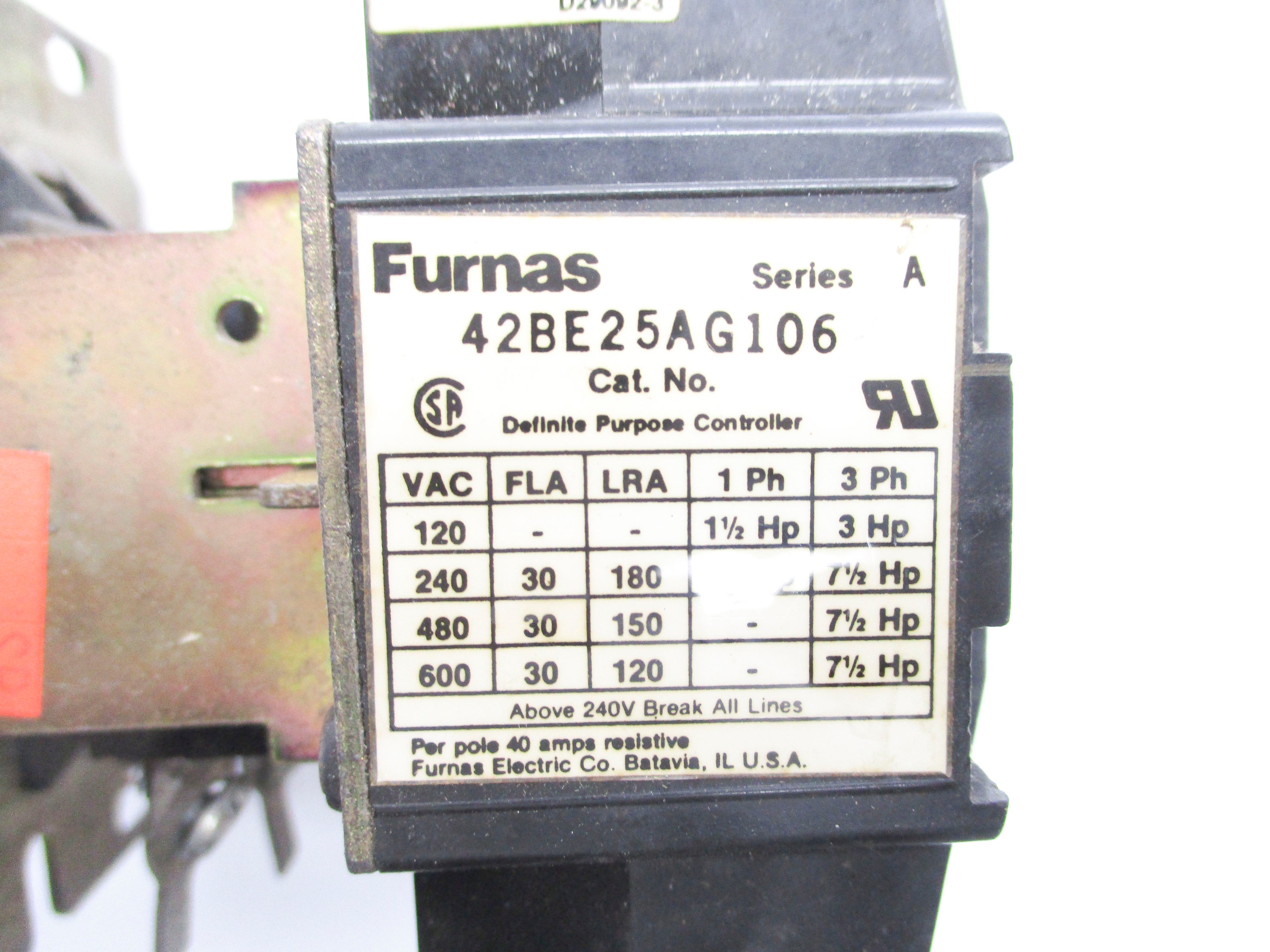 FURNAS 42BE25AG106 SER. A UNMP