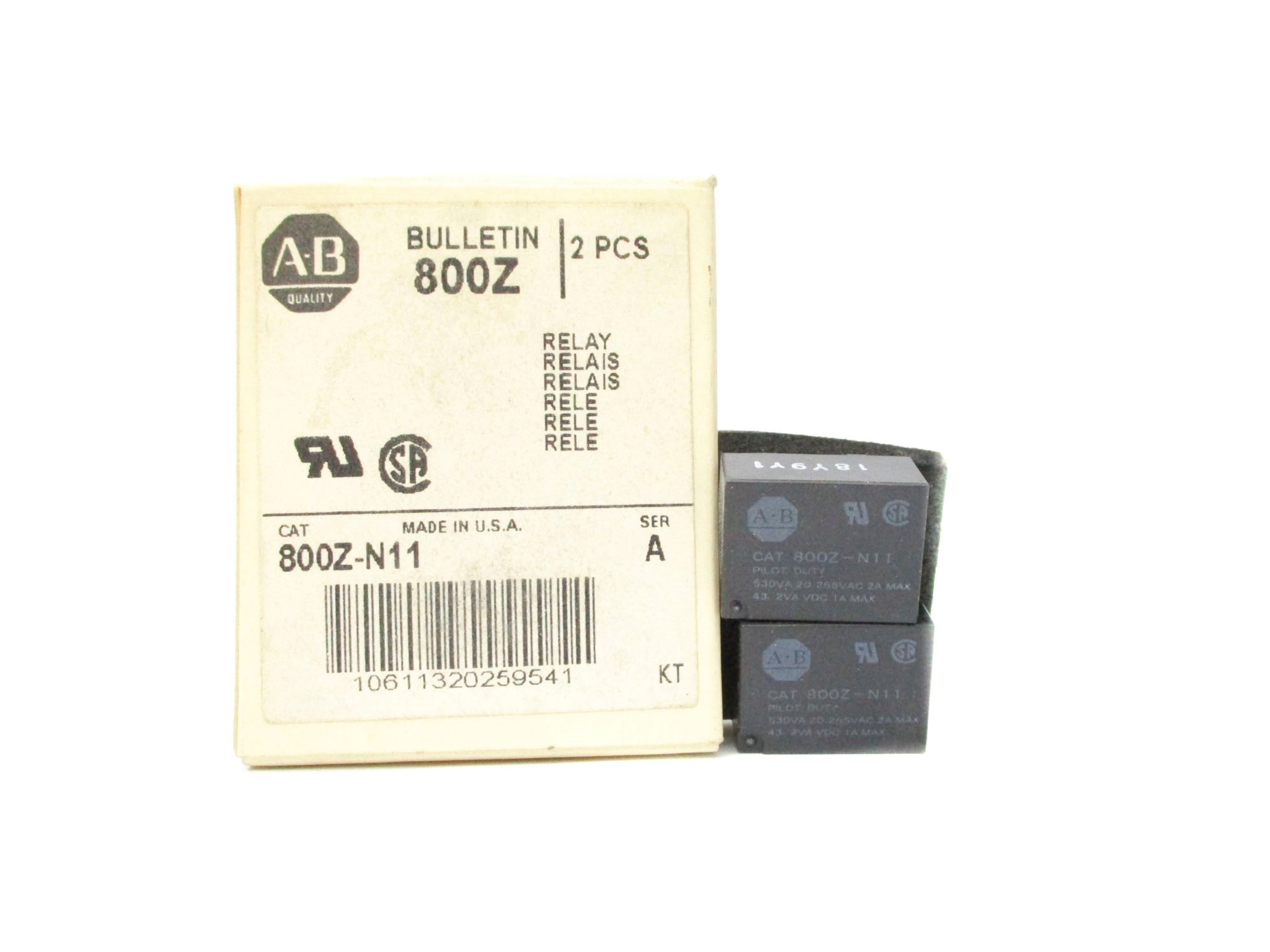 INDUSTRIAL SPARE PART 800Z-N11 SER. A 265VAC 2A (PKG OF 2) (WH) NSMP