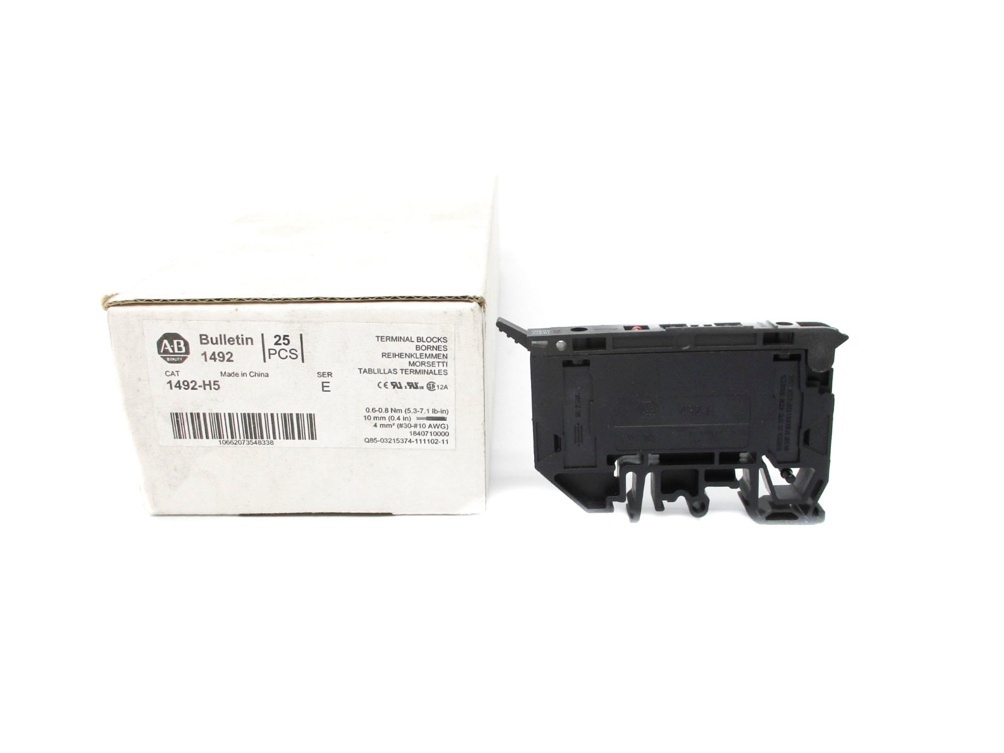 ALLEN BRADLEY 1492-H5 SER. E (WH) (PKG OF 25) NSMP