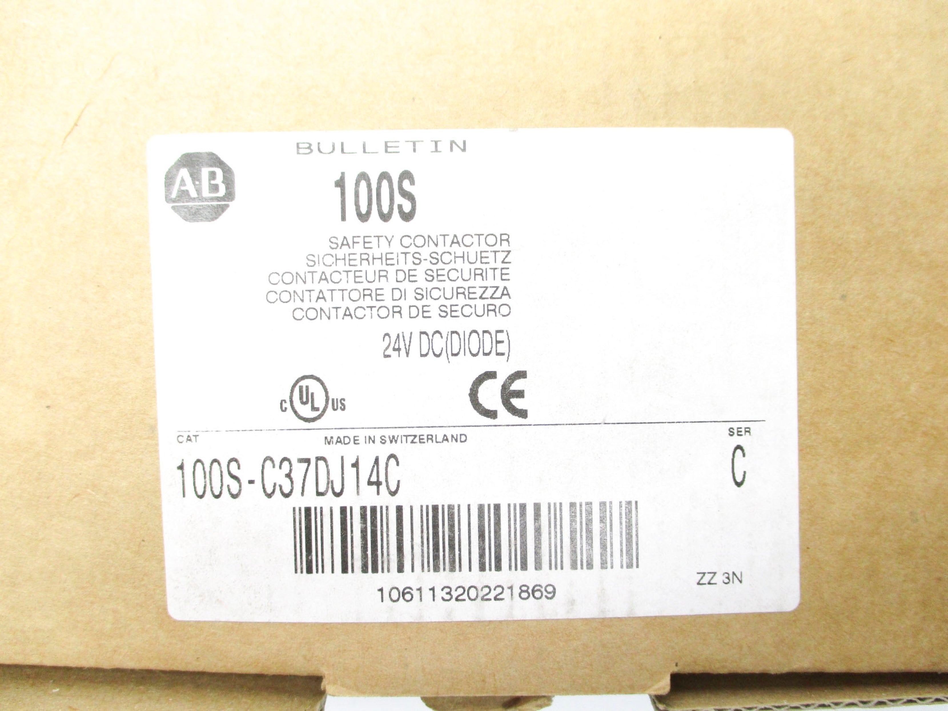 ALLEN BRADLEY 100S-C37DJ14C SER. C 24VDC (BR/WH) NSMP