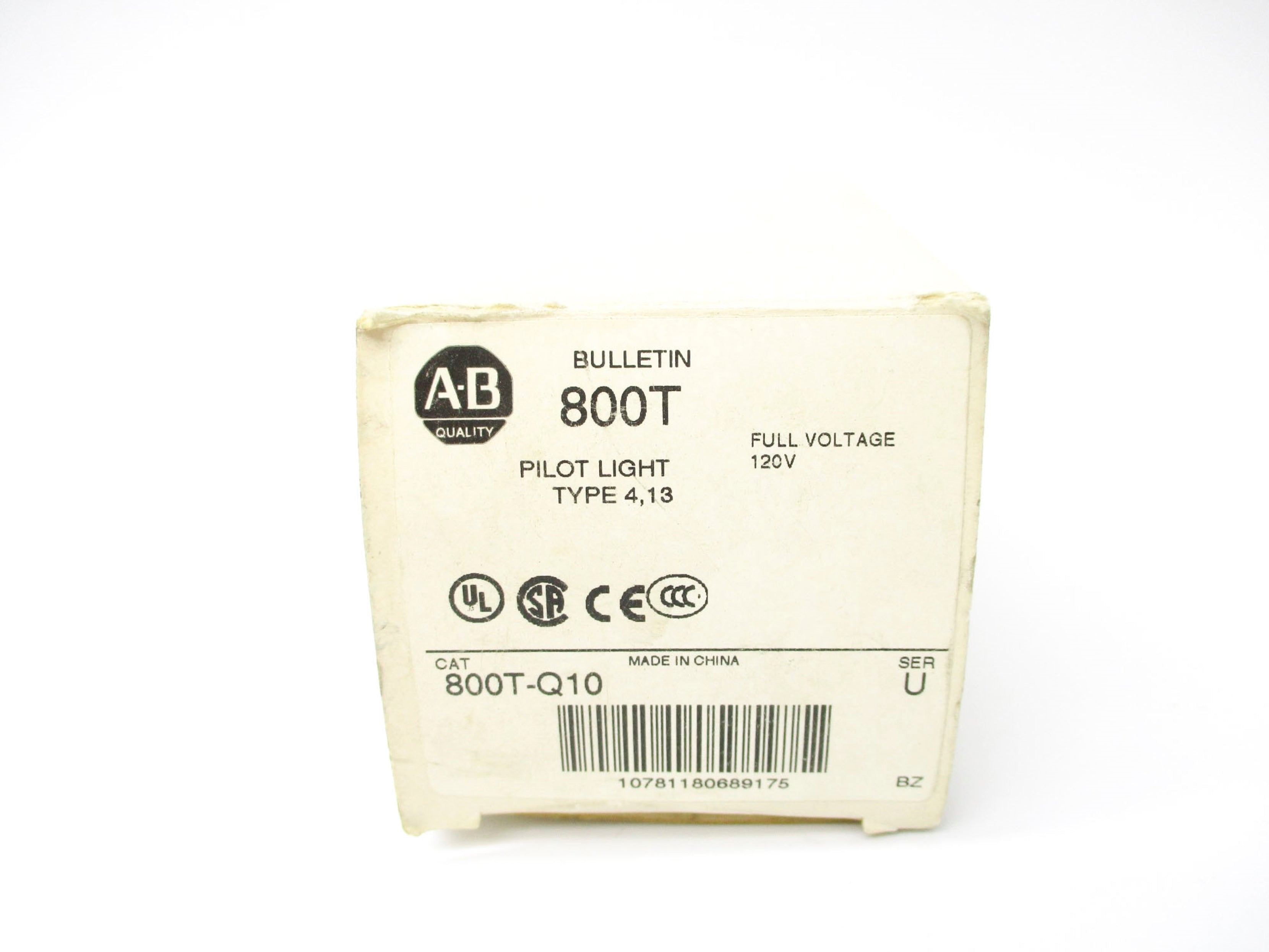 ALLEN BRADLEY 800T-Q10 SER. U (WH) NSMP