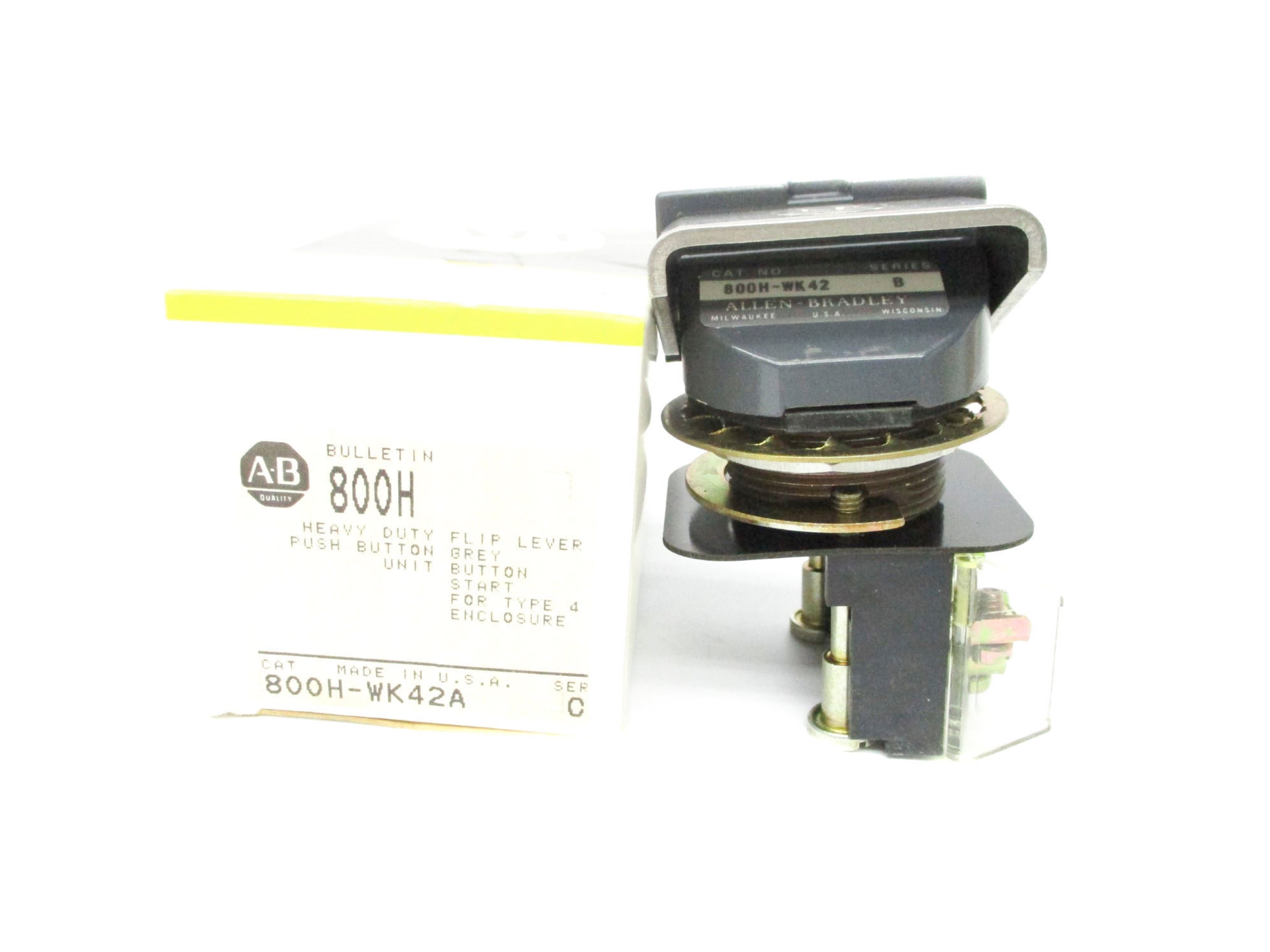 ALLEN BRADLEY 800H-WK42A SER. C (BK/YL) NSMP