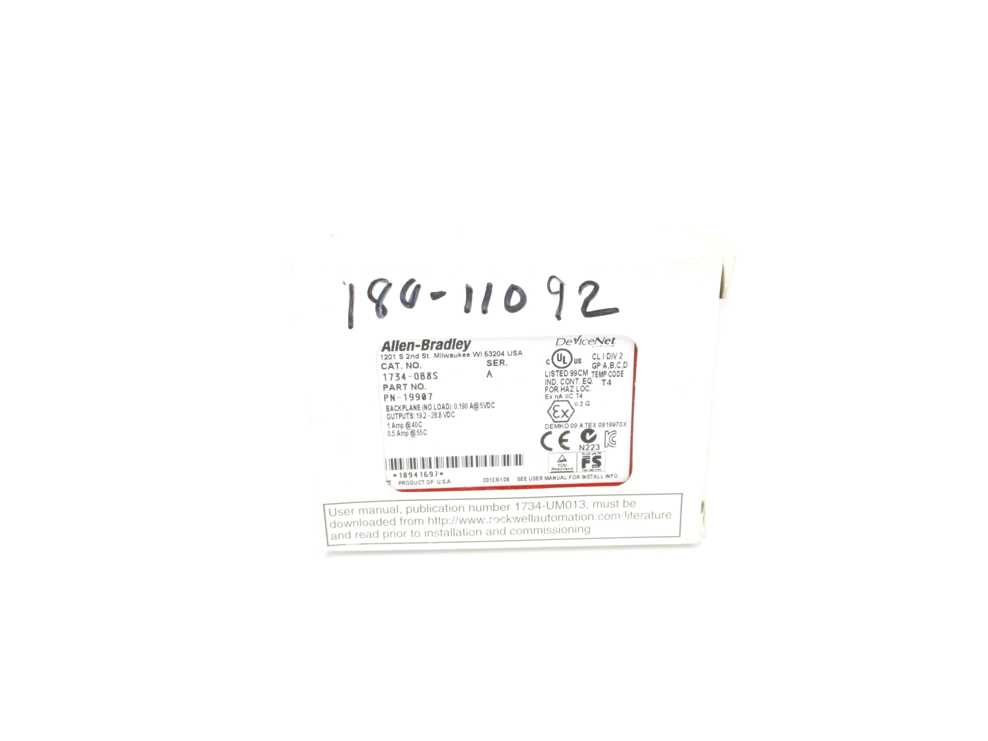 ALLEN BRADLEY 1734-OB8S SER. A (WH) NSMP