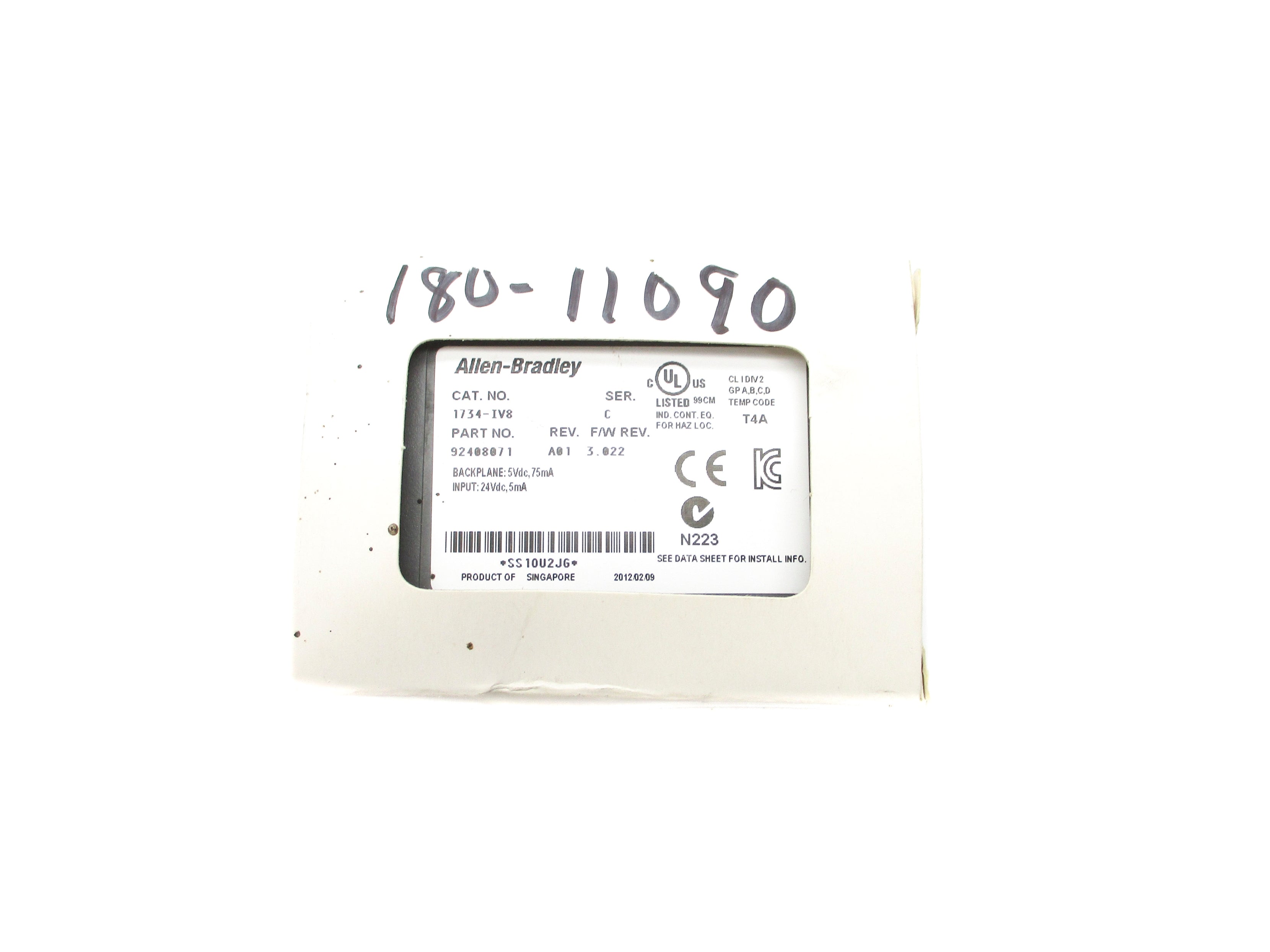 ALLEN BRADLEY 1734-IV8 SER. C F/W 3.022 24VDC NSMP