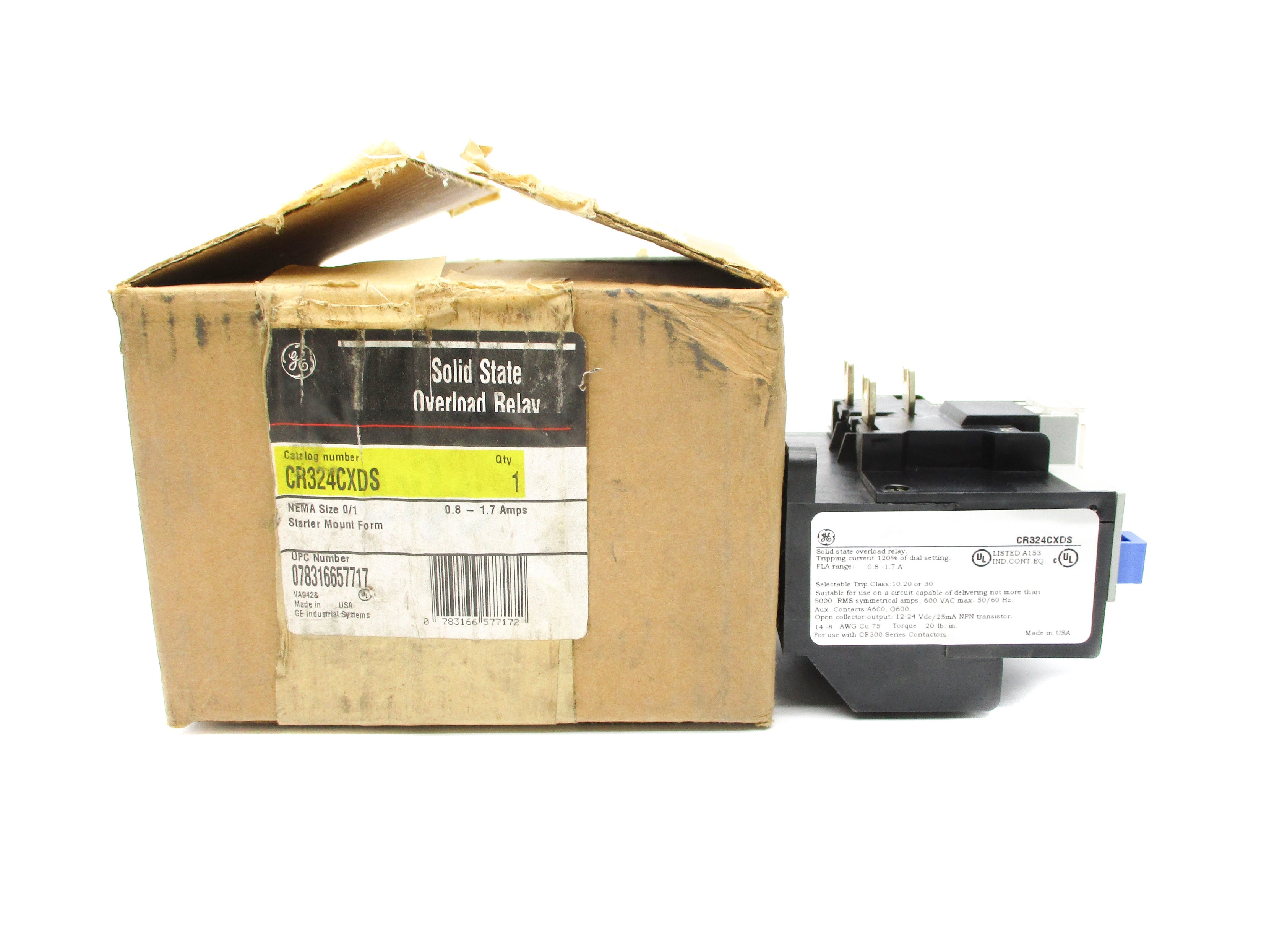 GENERAL ELECTRIC CR324CXDS 0.8-1.7A NSMP
