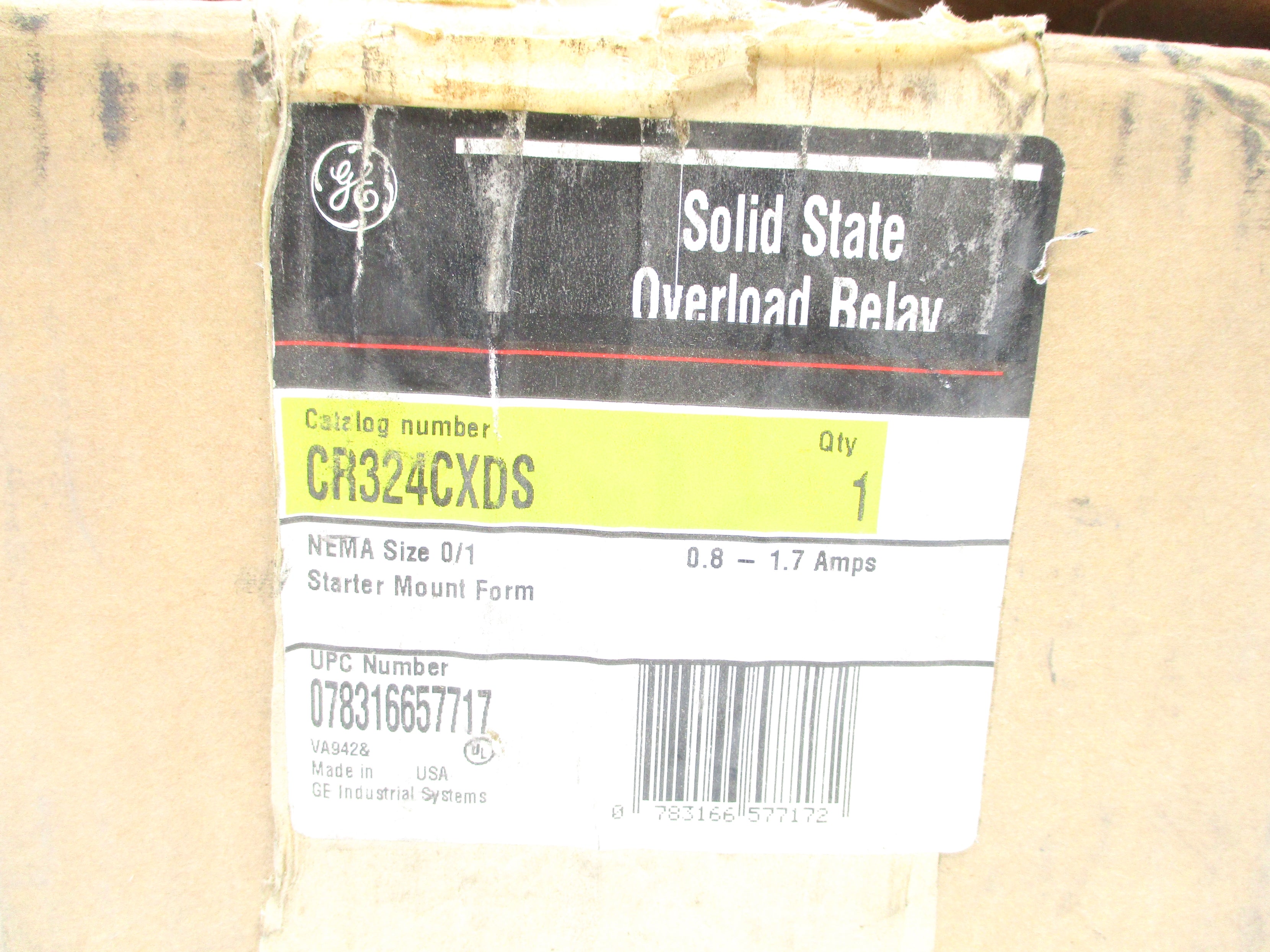 GENERAL ELECTRIC CR324CXDS 0.8-1.7A NSMP