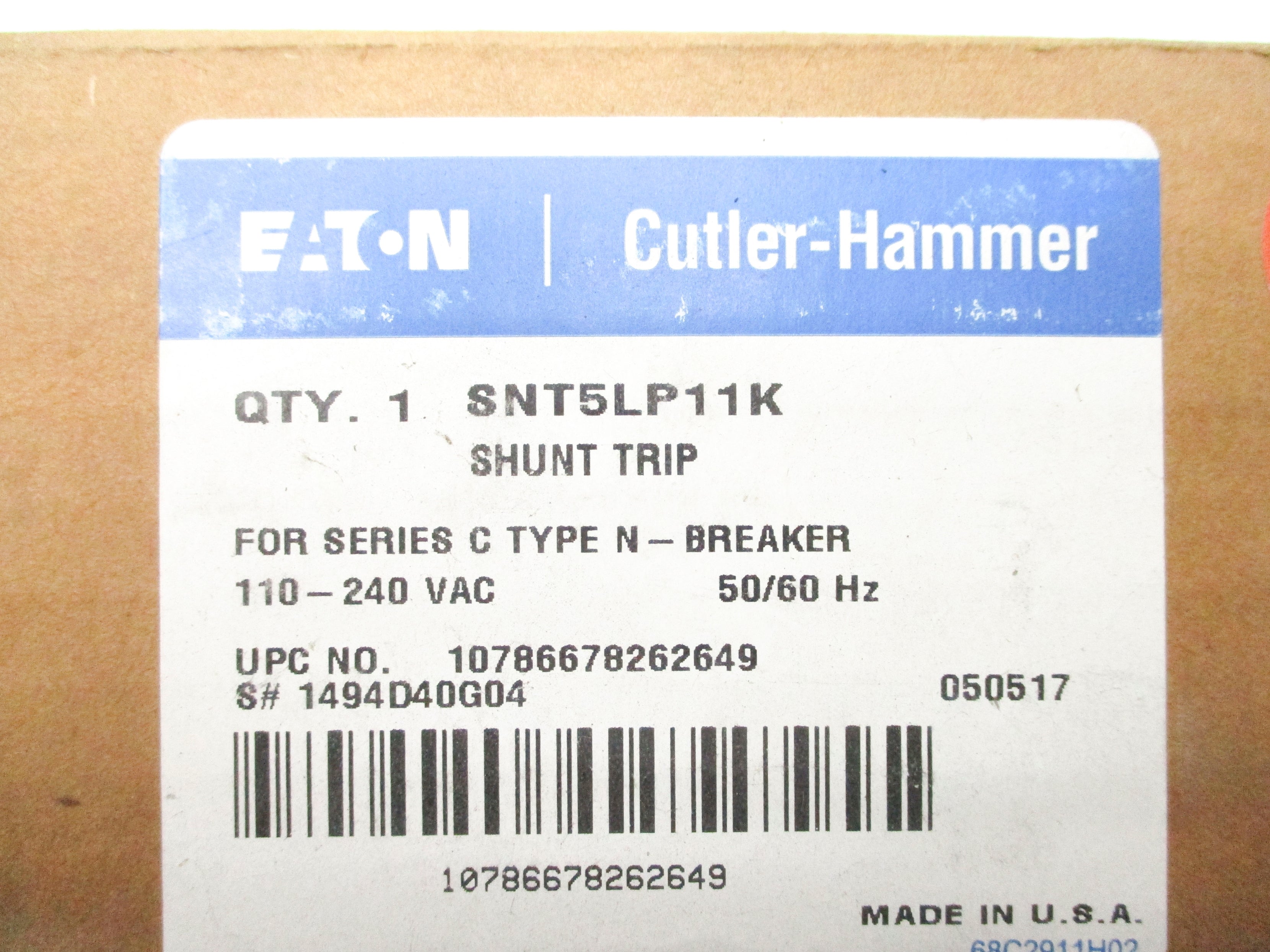 CUTLER HAMMER SNT5LP11K SER. C NSFS